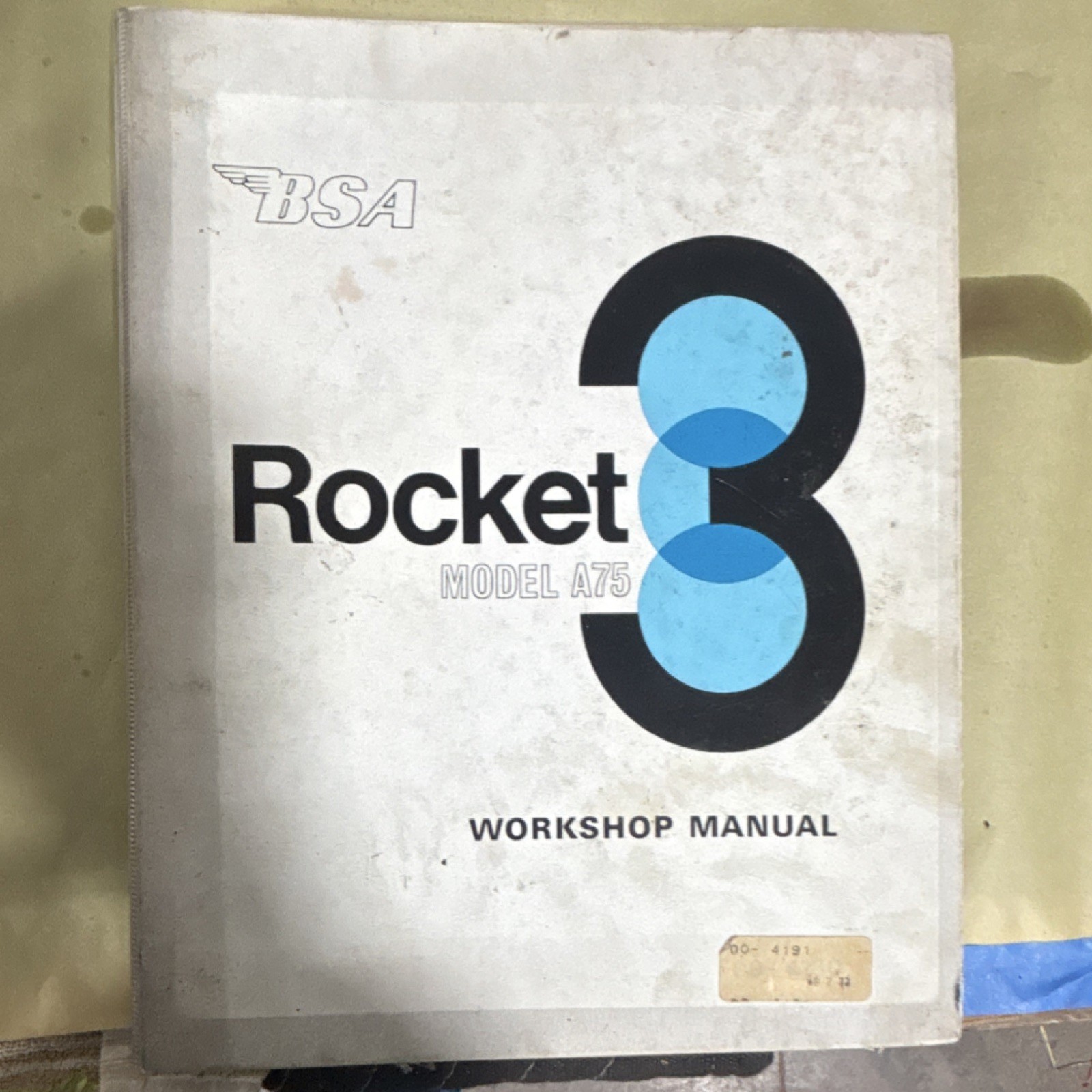 BSA Rocket 3 A75 Manual Original 1971 Printing Rare - Nice Complete