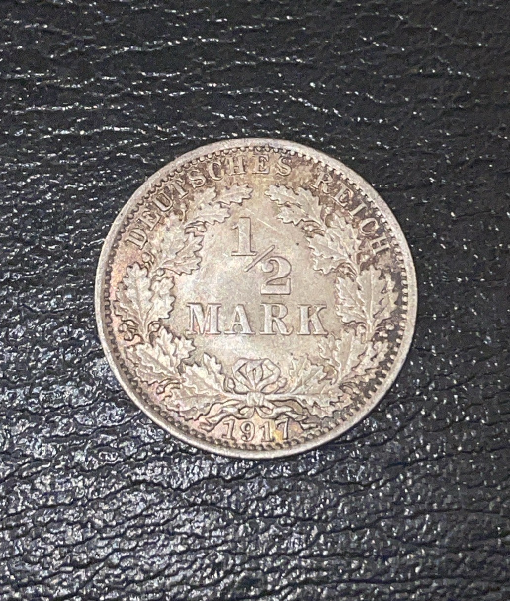 1917-G 1/2 Half Mark Silver Lot#B
