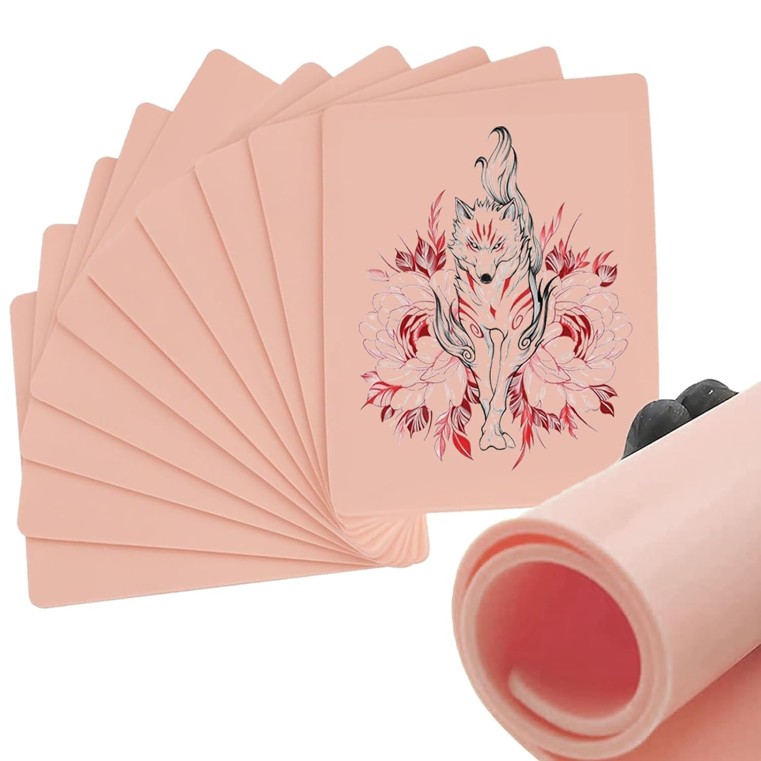 10Pcs 3Mm Tattoo Fake Skin Tattoo Practice Skin Thick 8X6\'\' Blank Supplies