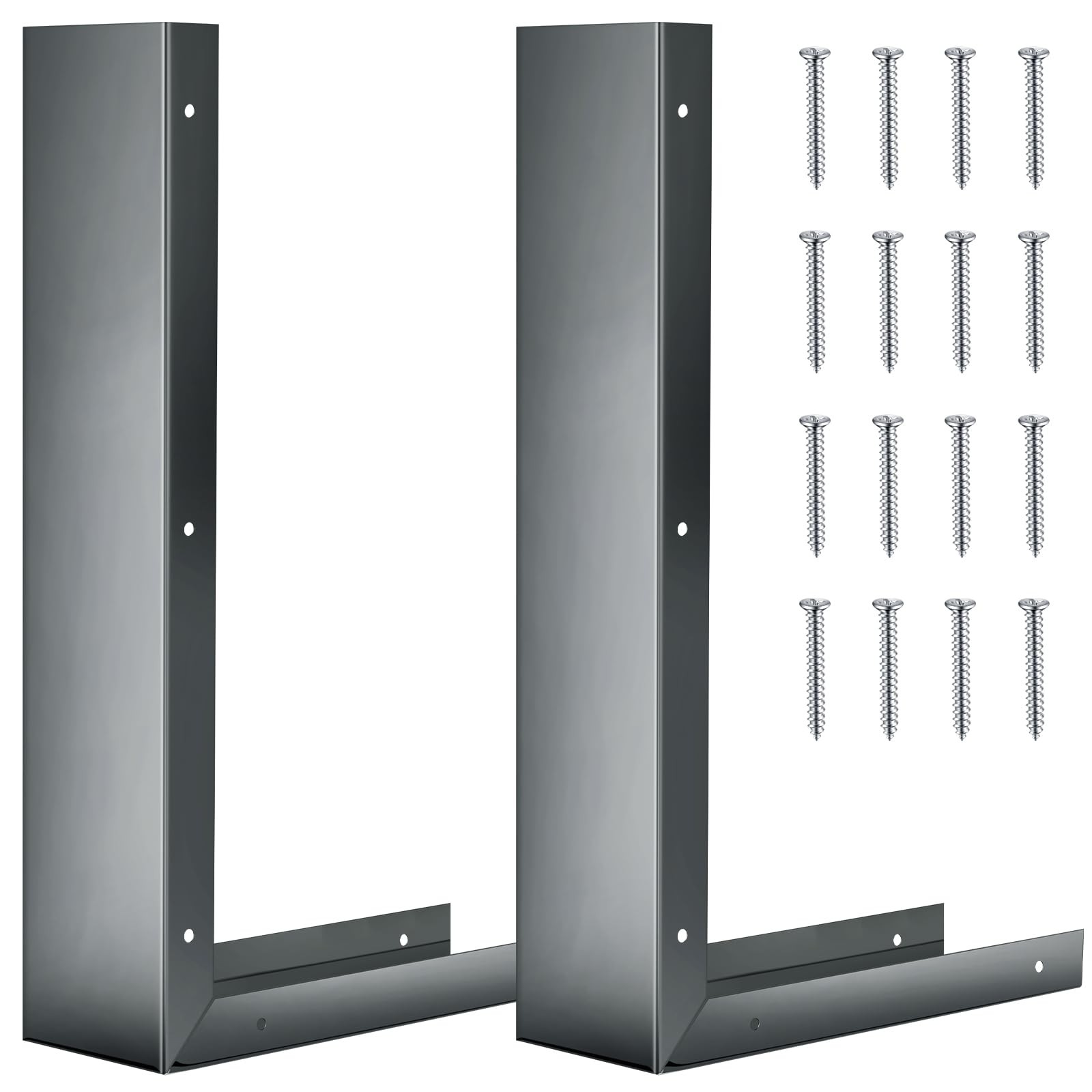Tatuo 2 Pcs Stainless Steel Microwave Trim Kit 3\'\' Side Panel, Black