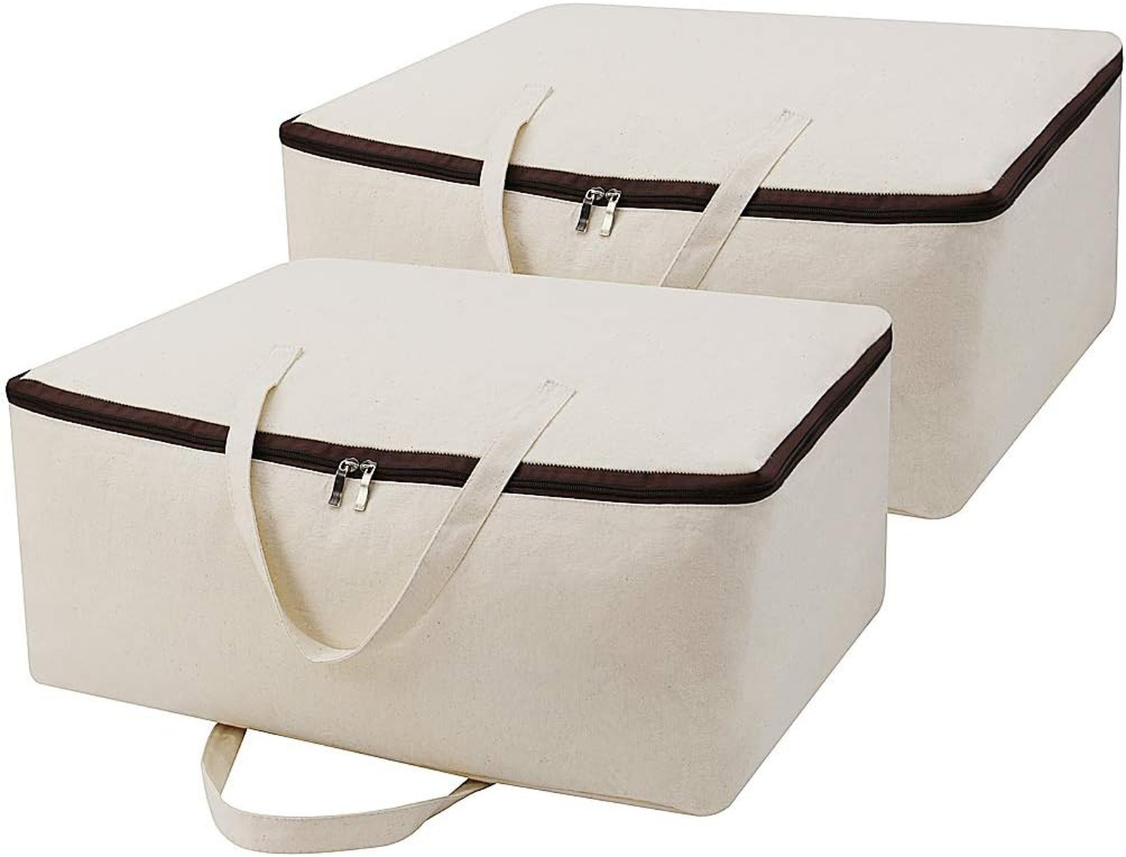 Cotton Storage Bags for Duvets and Blankets Pack of 2 Breathable Tear-Resistant