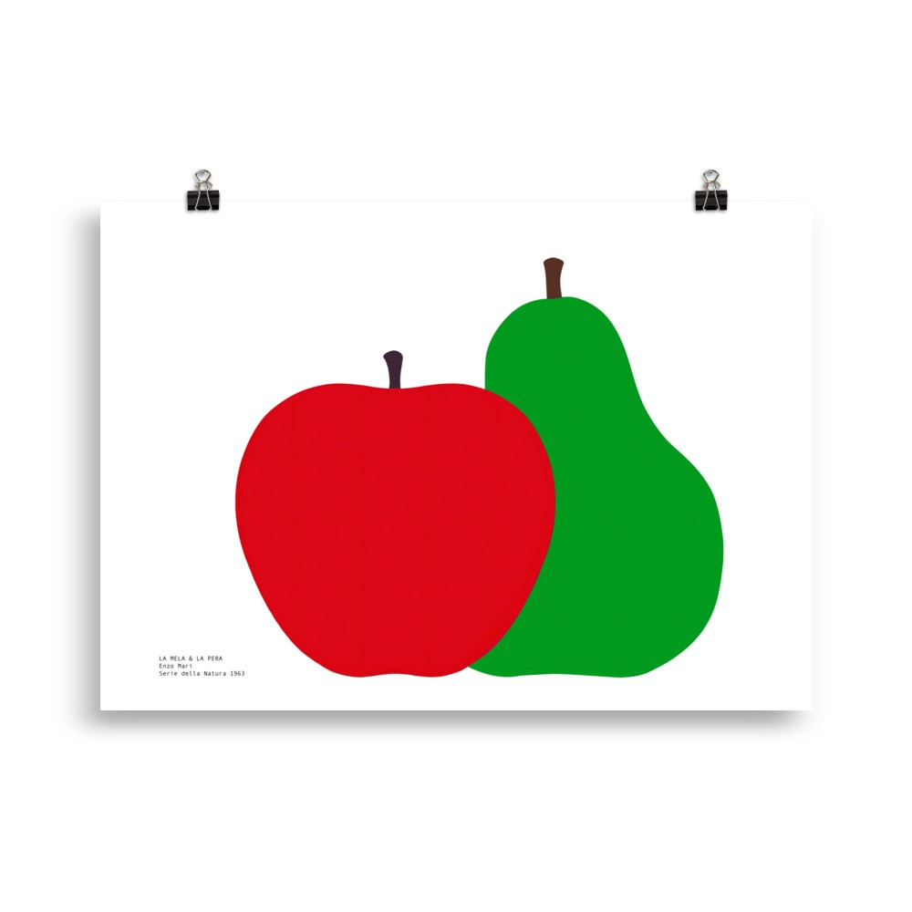 La Pera La Mela - Enzo Mari - Poster  70 x 50 cm