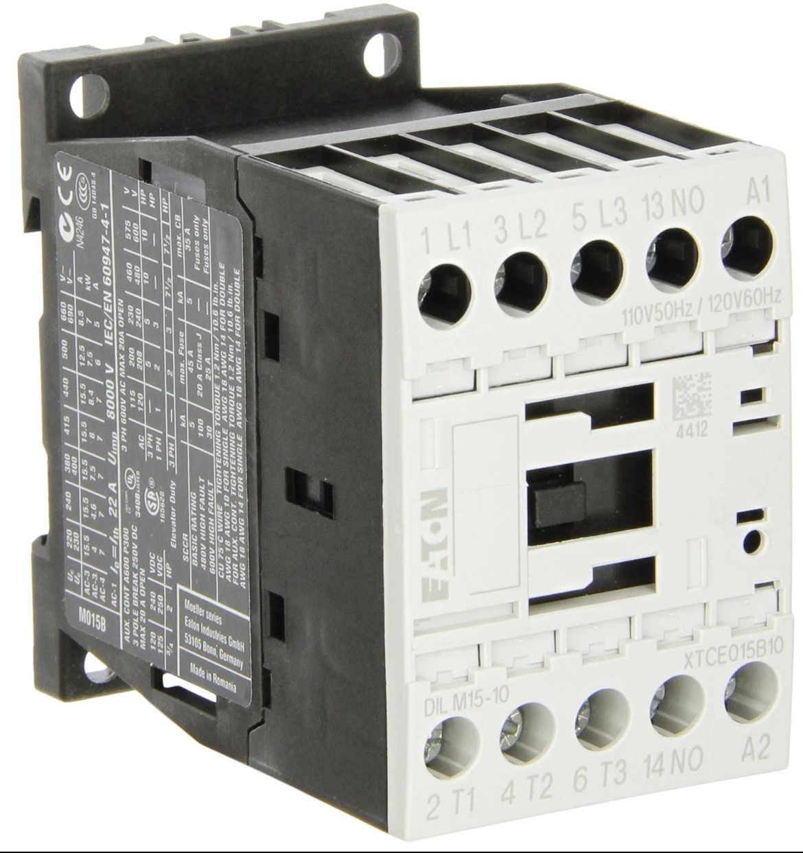 NIB - Eaton - XTCE015B10A - 15A Eaton Xt Contactor NIB - Eaton - XTCE015B10A - 15A Eaton Xt Contactor