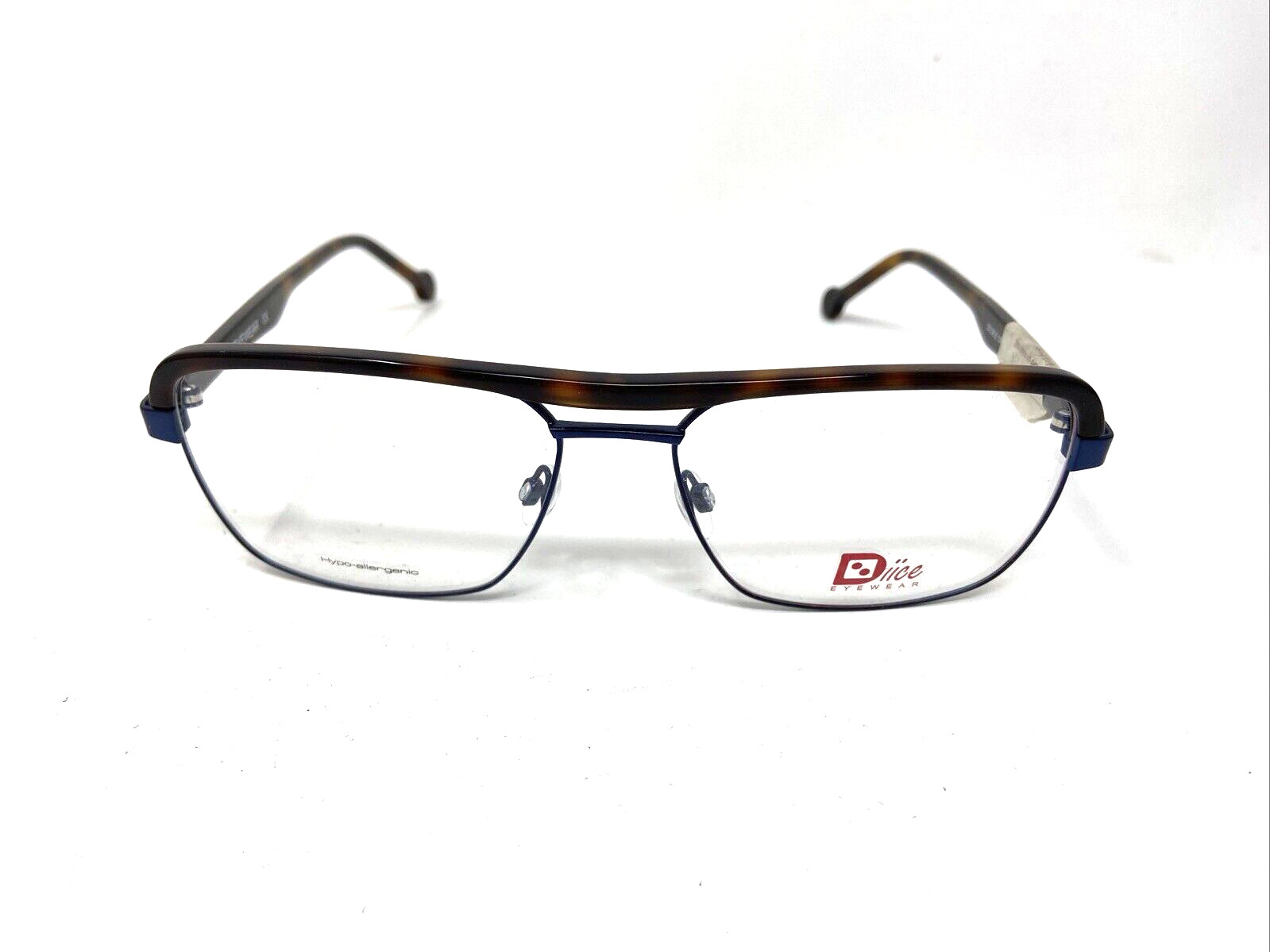 DIICE HYPOALLERGENIC Eyewear DOUBLE OR NOTHING C1 59-16-150 TORTOISE BLUE &Z31