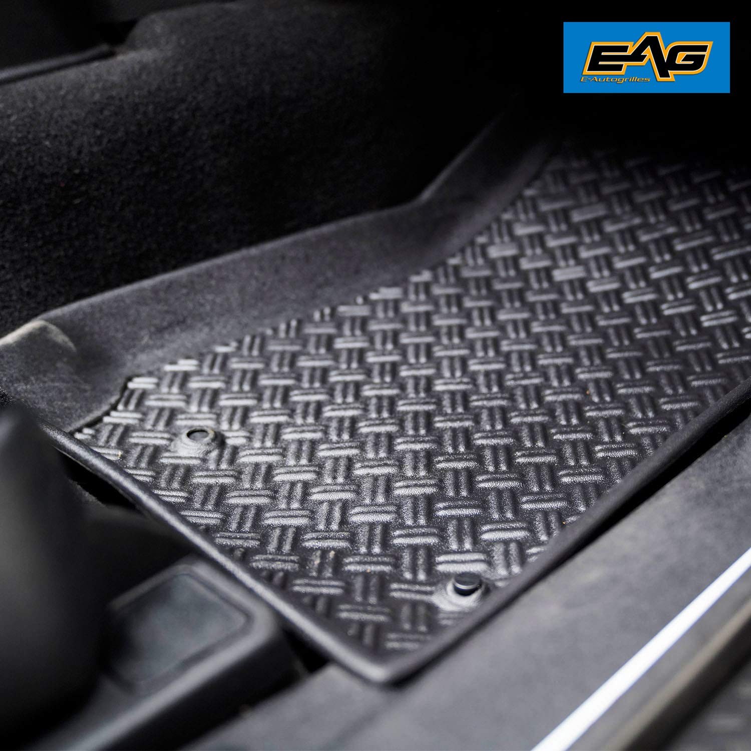 Front Rubber Floor Mats Fit 14-18 Jeep Wrangler JK 2 Door/4 Door