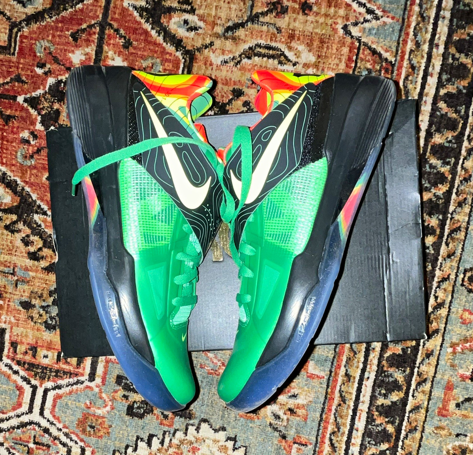 Nike Zoom KD 4 Weatherman 2024 Low Top Basketball Sneaker Green FN6247-300