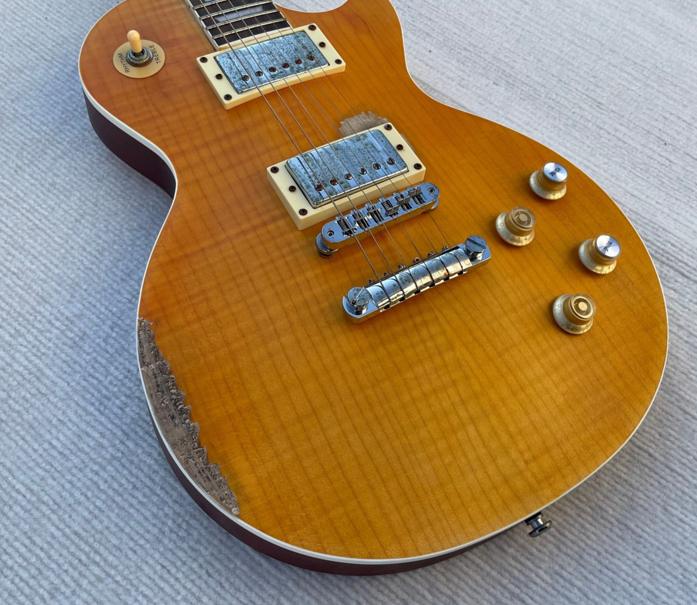 Relic Old Designed 6 Strings Electric Guitar Matt Finished Bone Nut Solid Body