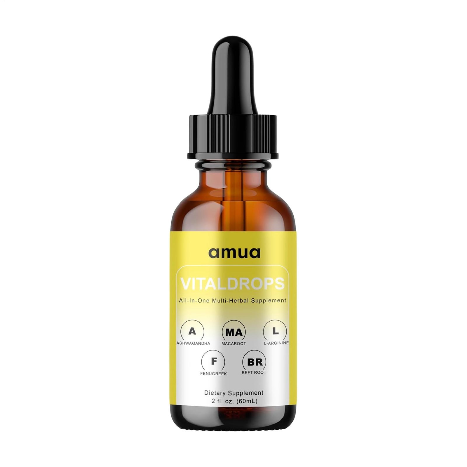 AMUA Vital Drops Organic Herbal Liquid  Blend | Supports Healthy Weig 60ml