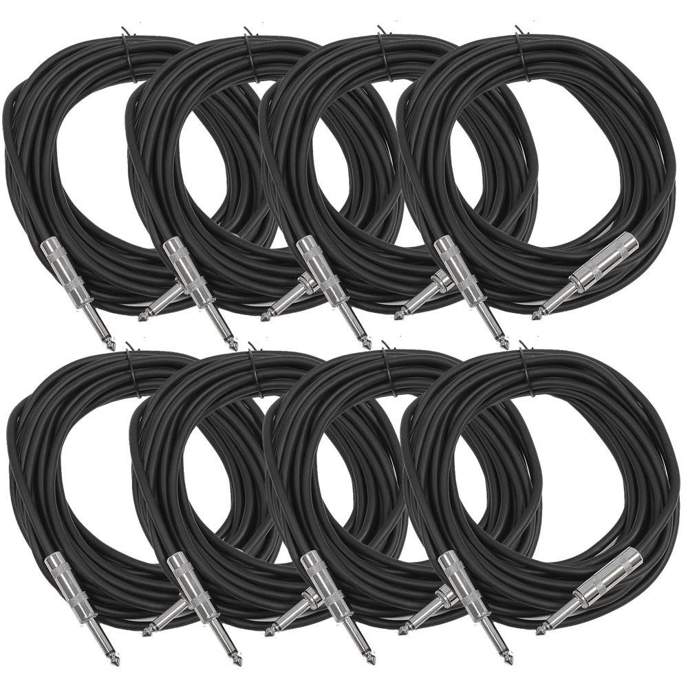 SEISMIC AUDIO New 8 PACK Black 1/4\ SEISMIC AUDIO New 8 PACK Black 1/4\