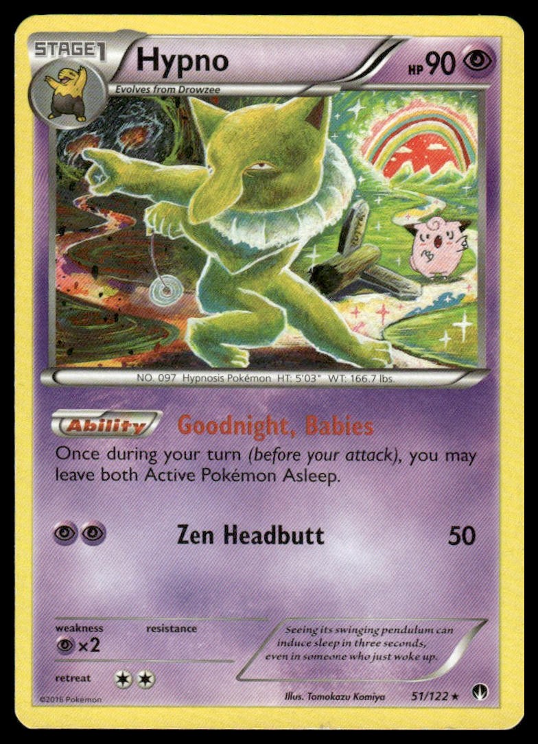 Hypno 51/122 Rare BREAKpoint Pokemon Lightly Played Hypno 51/122 Rare BREAKpoint Pokemon Lightly Played