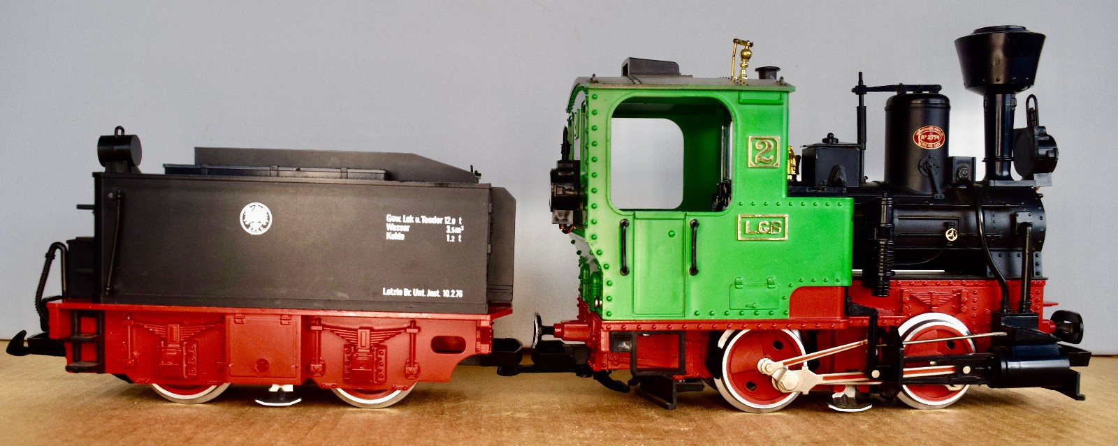 Vintage 2020 LGB 0-4-0 LEHMANN G SCALE #2 STAINZ LOCOMOTIVE Powered TENDER 69575