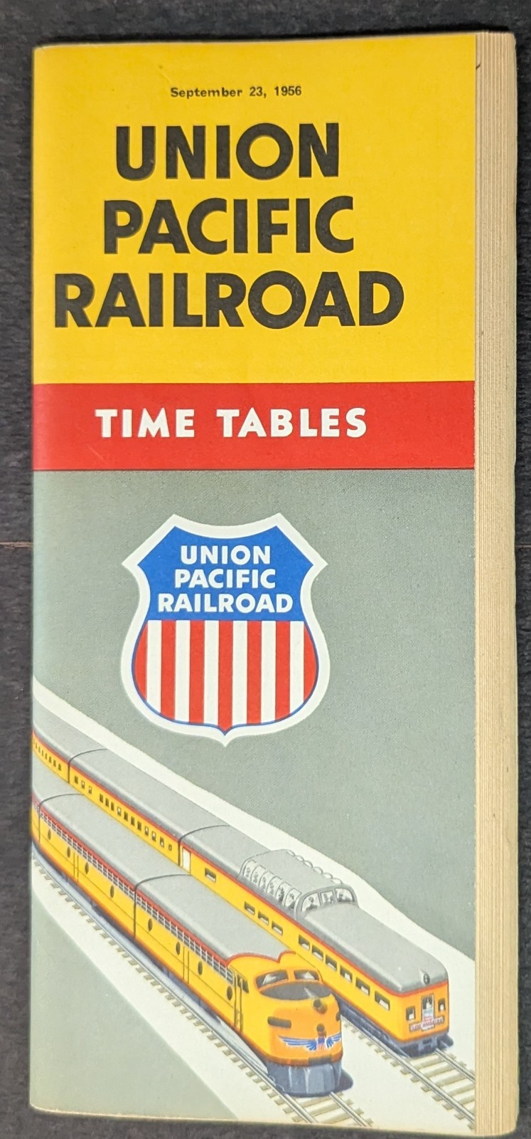 ***VINTAGE 1956 UNION PACIFIC RAILROAD ADVERTISING TIME TABLES***