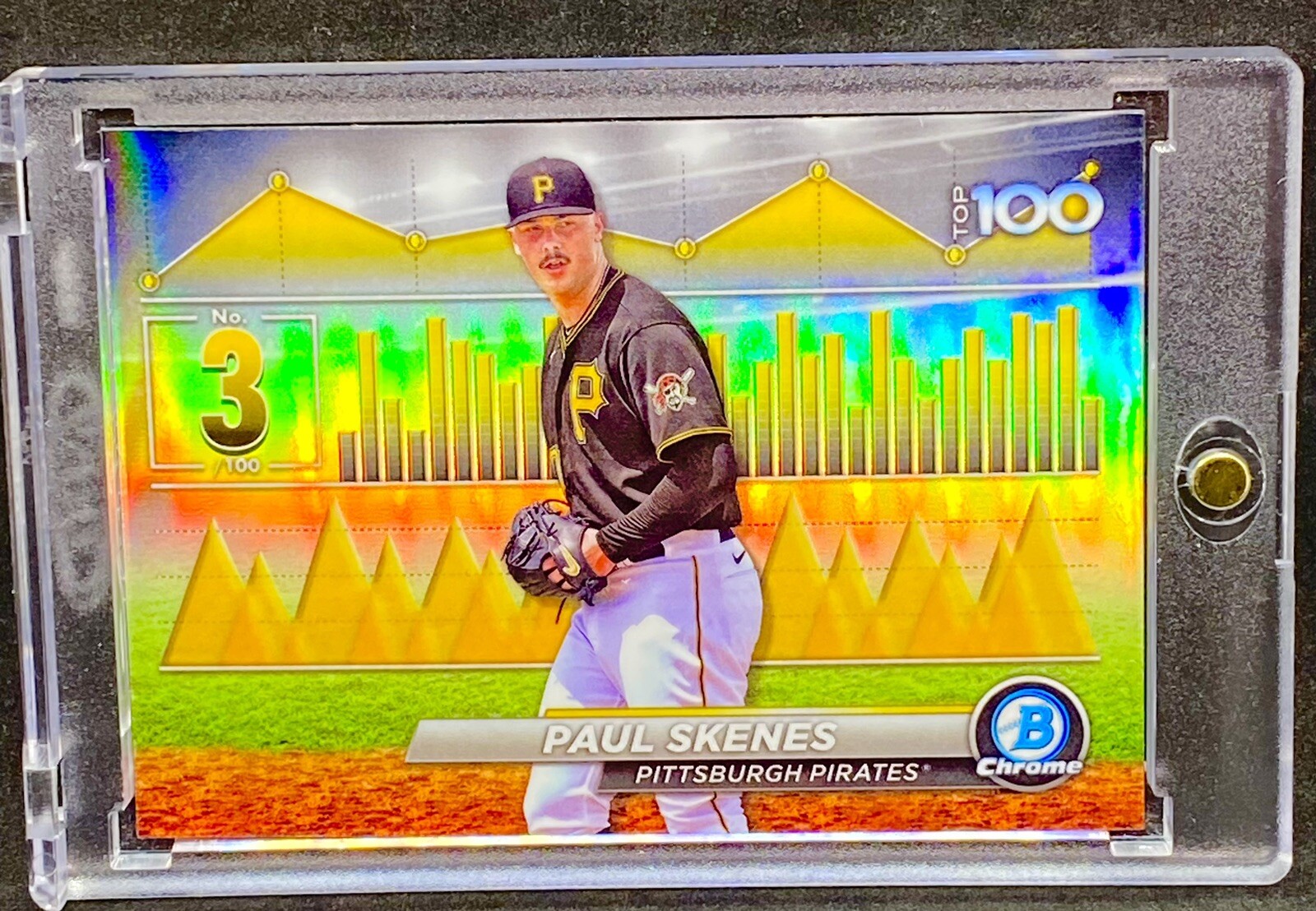 Paul Skenes ROOKIE RC REFRACTOR BOWMAN CHROME CARD PIRATES Paul Skenes ROOKIE RC REFRACTOR BOWMAN CHROME CARD PIRATES