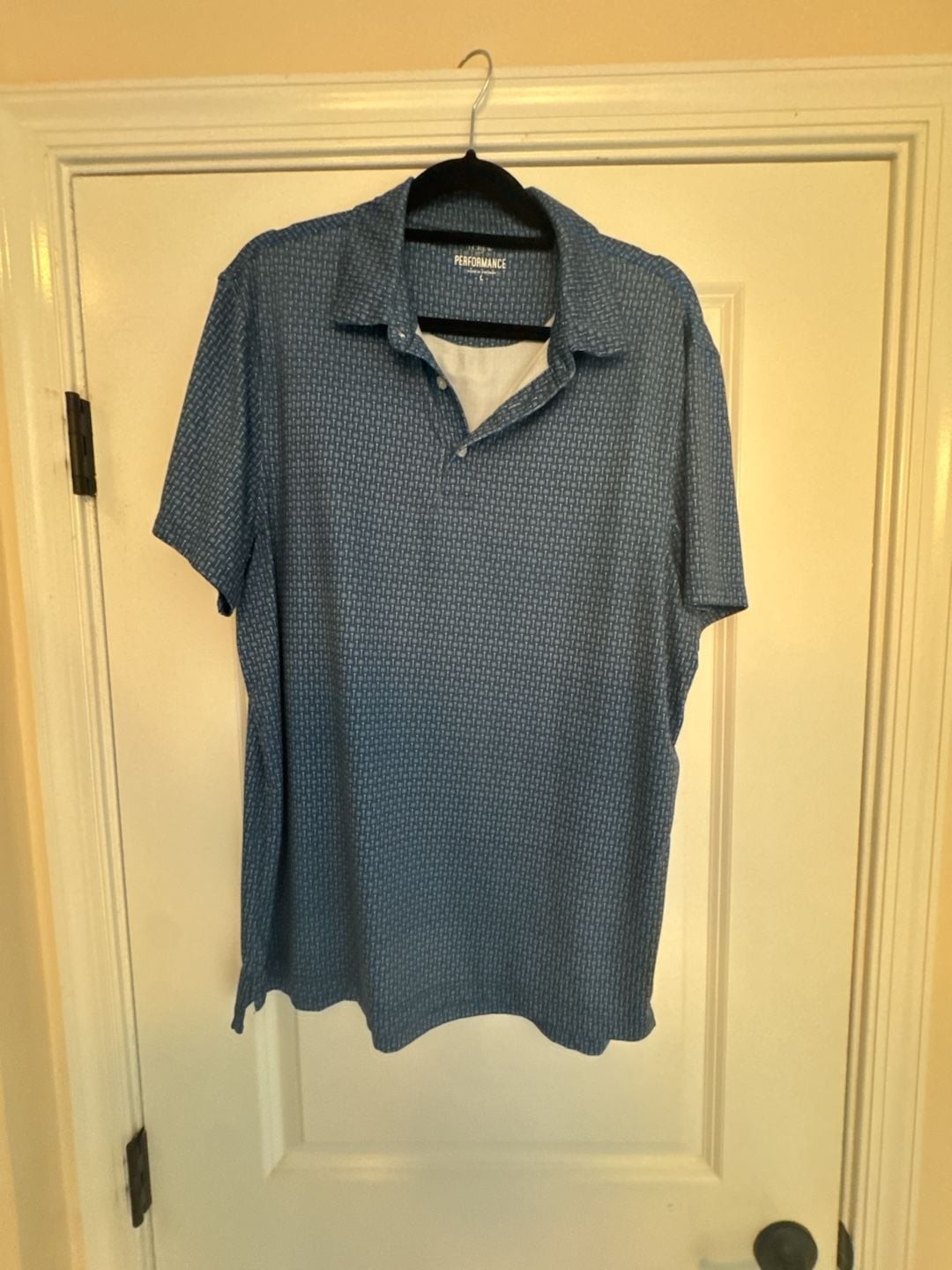 J.Crew Performance Polo Size L Blue Geometric Print J.Crew Performance Polo Size L Blue Geometric Print