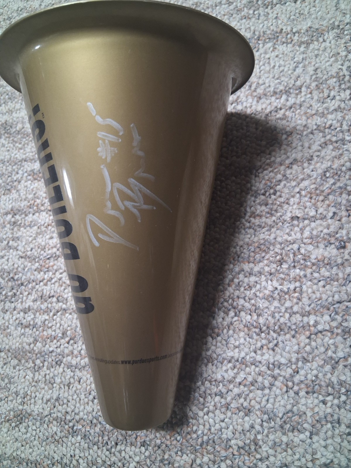 Drew Brees Autographed Signed Purdue Mini Megaphone Early College Signature