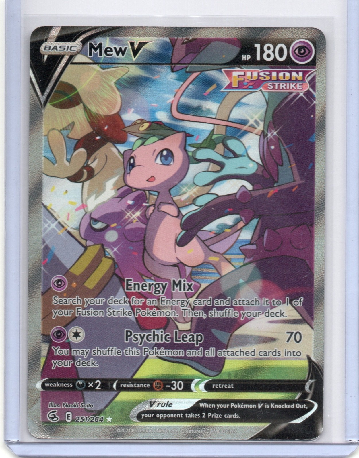 Mew V 251/264 – Sword & Shield: Fusion Strike – Ultra Rare Full Art – HP/MP