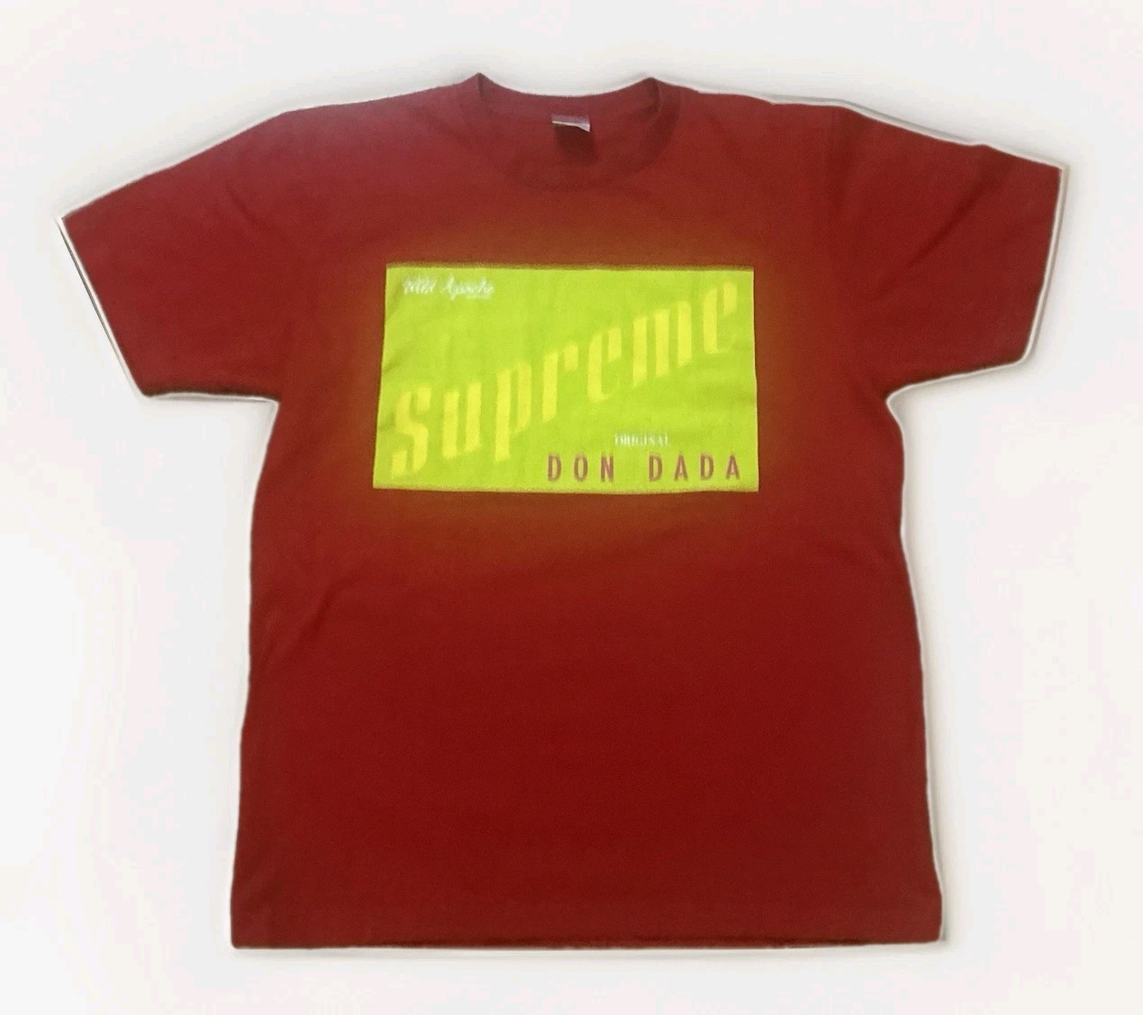 Rare SUPREME Don Dada T Shirt Red Wild Apache Box Dancehall Mens Large Authentic