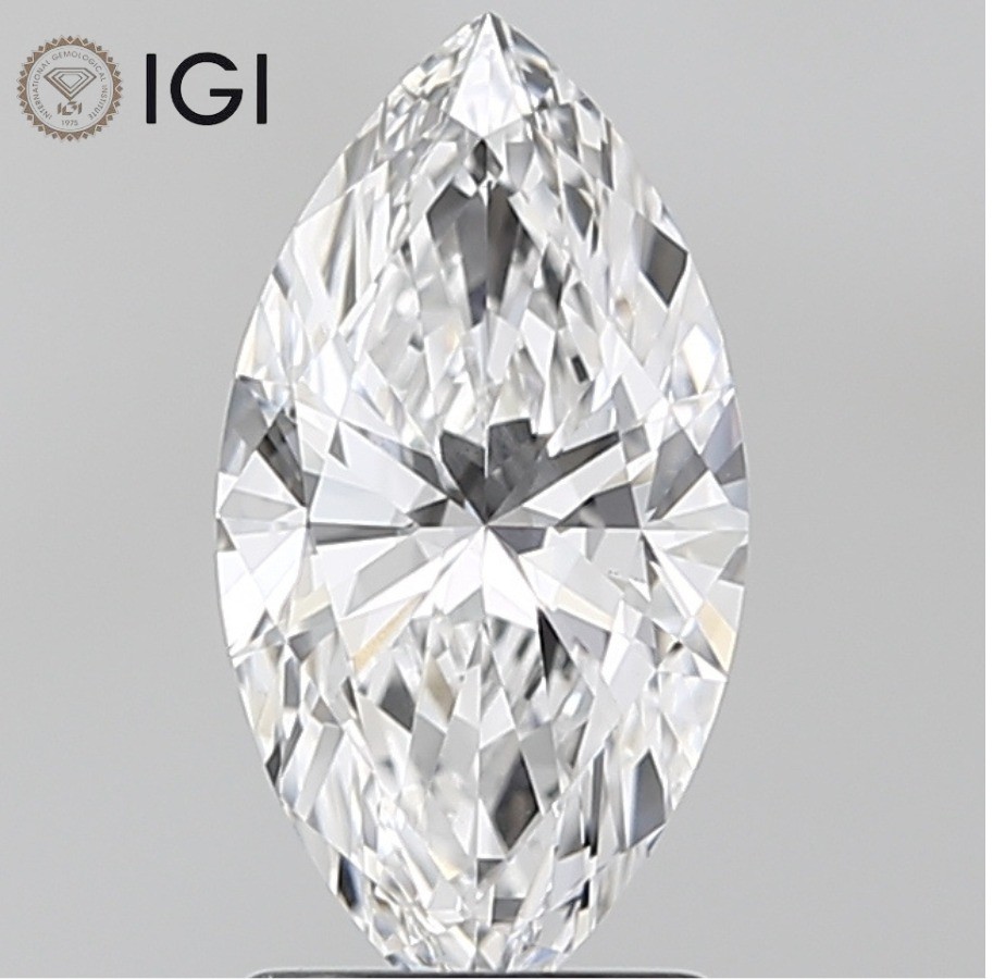 0.7 Ct Marquise Cut IGI Certified Lab Grown CVD Diamond D Color VS1 Clarity