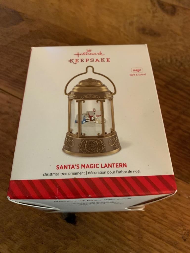 Hallmark Keepsake Ornament 2014 Santa's Magic Lantern Light Sound Lights Way