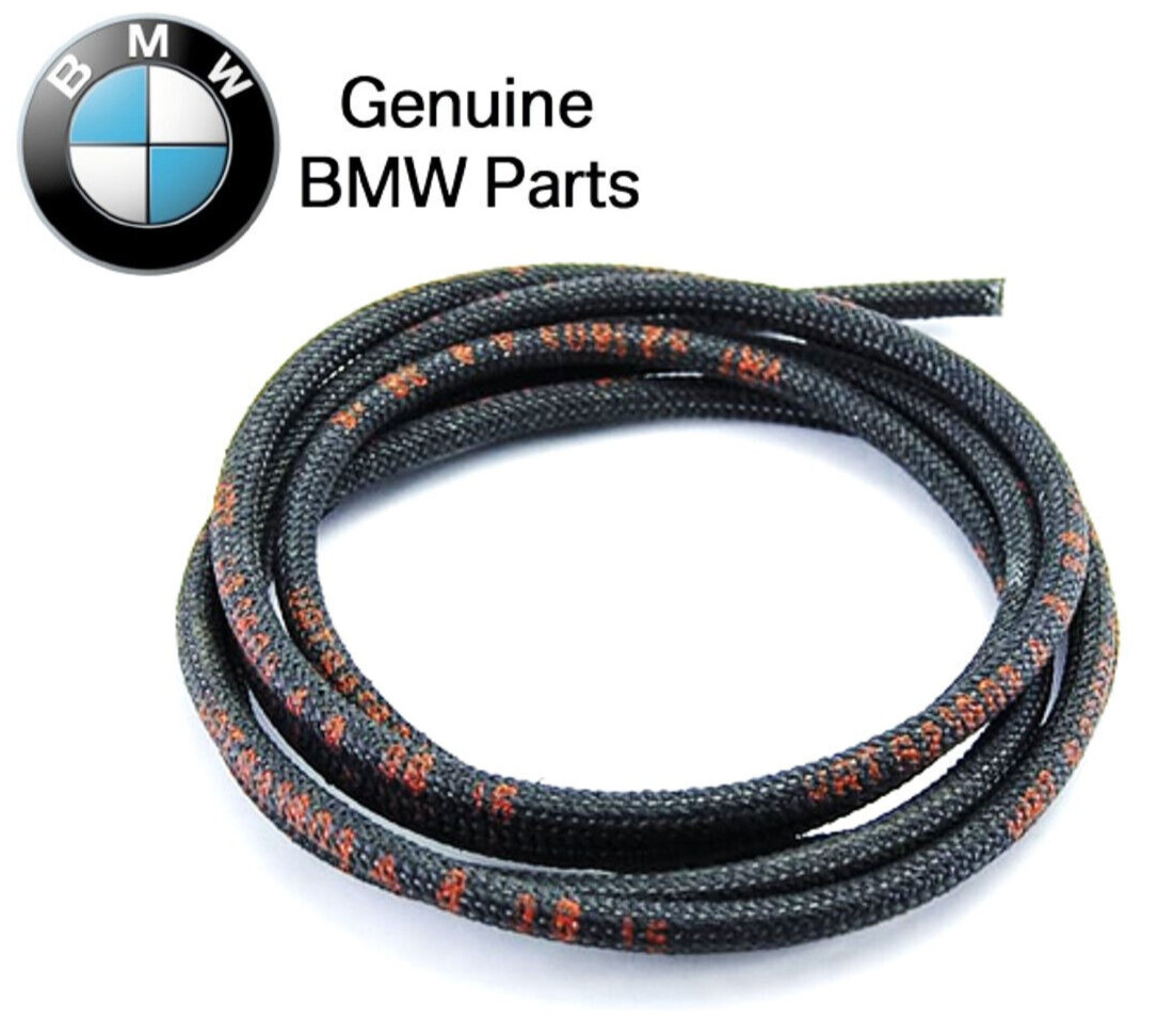 Vacuum Hose (3.5 X 7.5 mm) Outside Cloth Braided for BMW 1997-2018 Black 1 meter