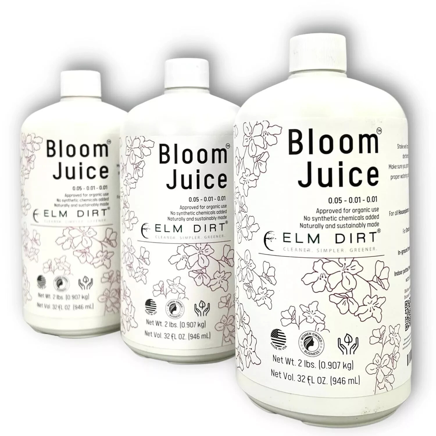 Elm Dirt\'s Bloom Juice for All Flowering Plants (3 Bottles)