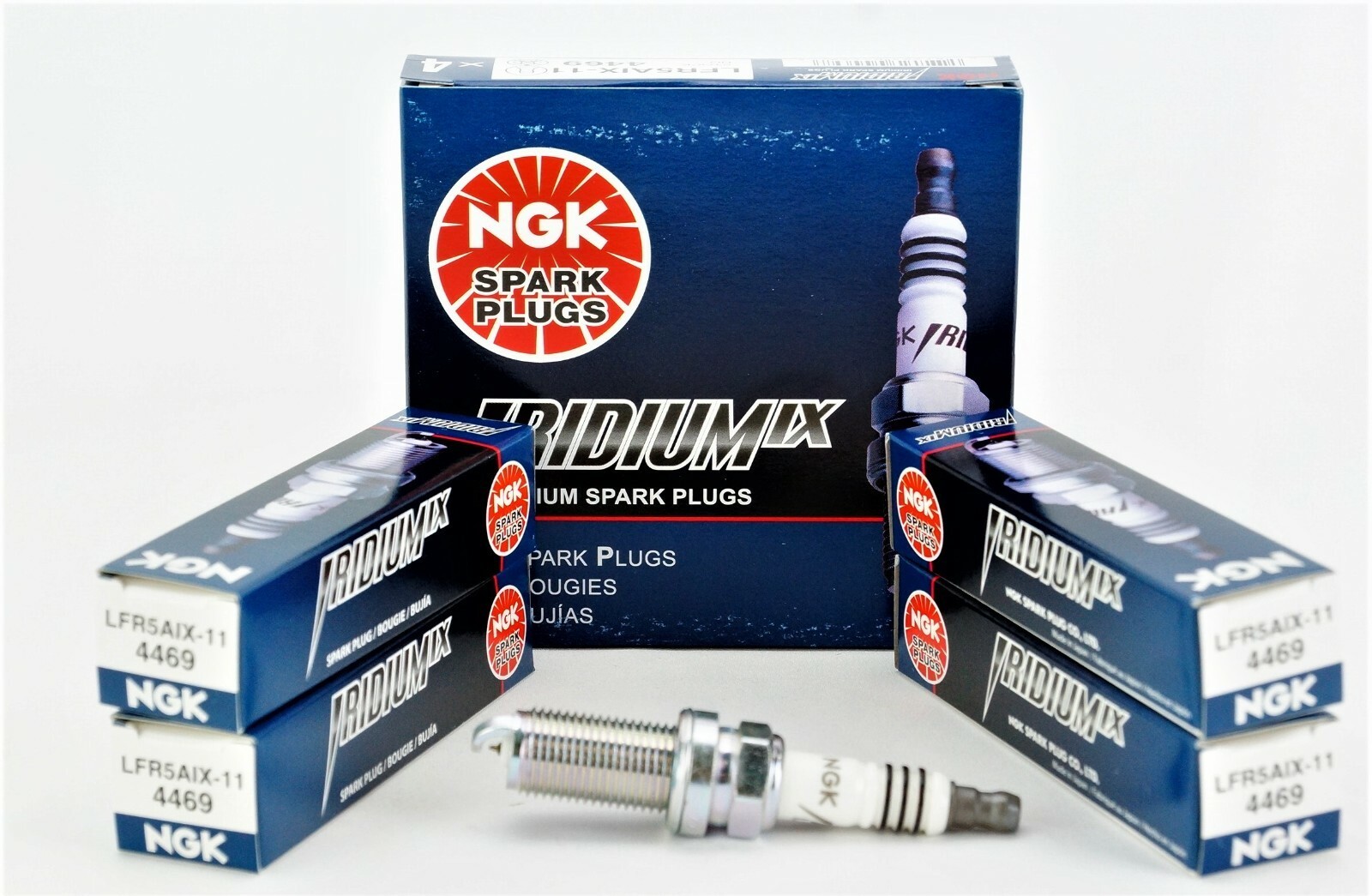 New Set 4 pack ngk 4469 Iridium IX Spark Plugs LFR5AIX11 US FAST Shipping