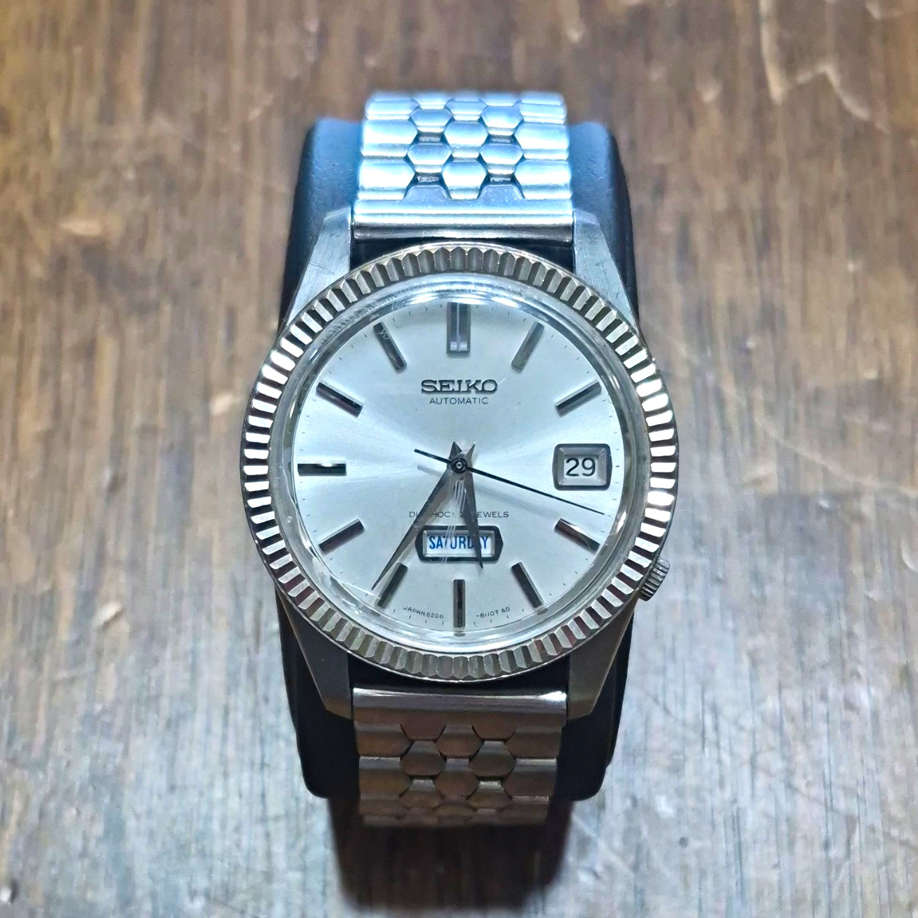 Vintage Seiko Seikomatic Weekdater 6206-8080 Automatic Fluted Bezel Vintage Seiko Seikomatic Weekdater 6206-8080 Automatic Fluted Bezel