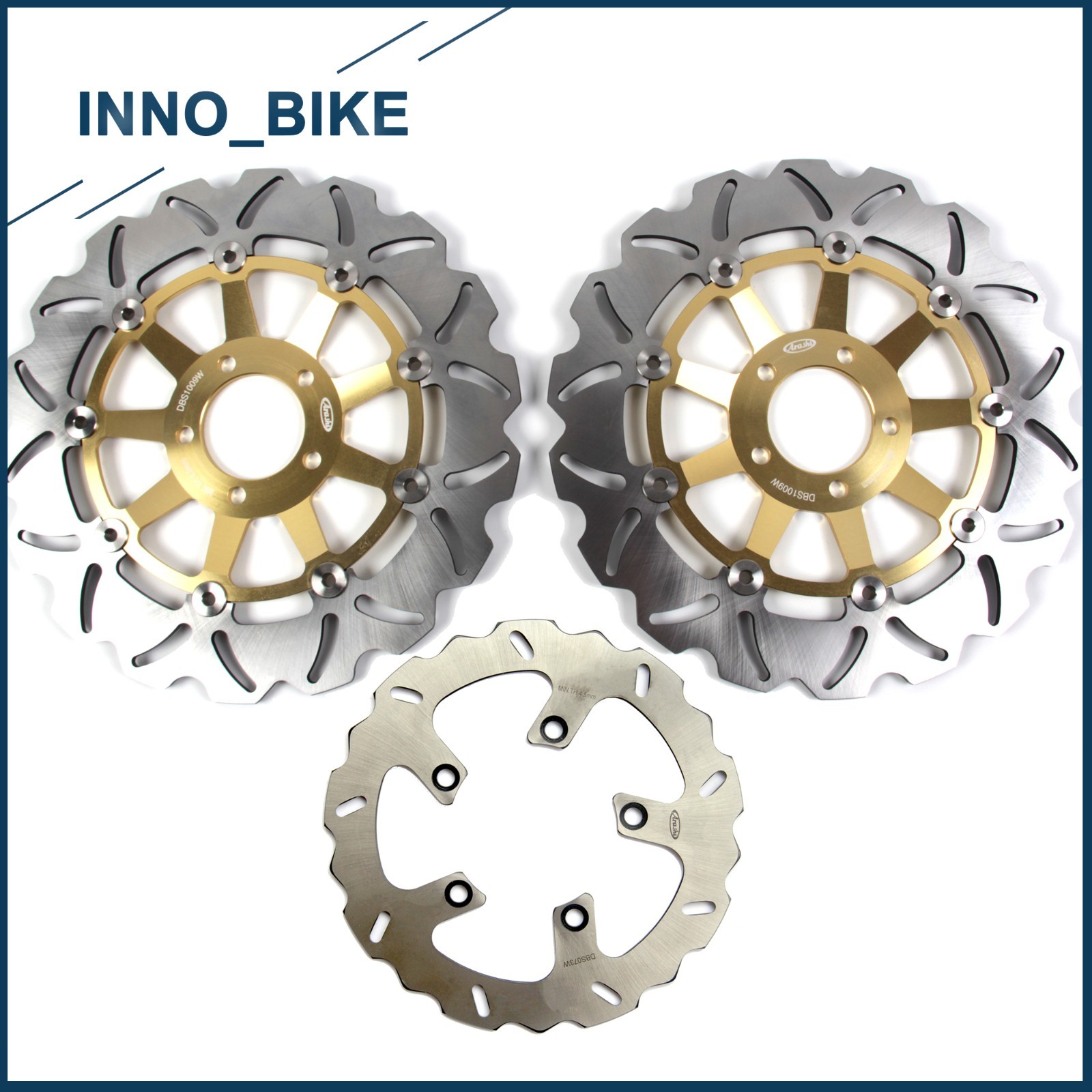 For Kawasaki ZRX1100 1999 2000 ZRX1200 2001 - 2006 Front Rear Brake Disc Rotors