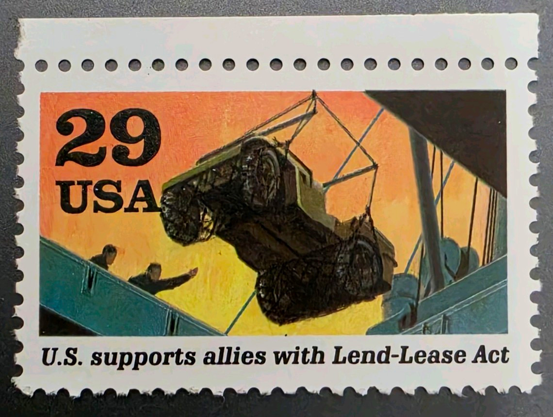 U.S. Supports Allies Lend-Lease Act WWII Stamp Mint Never Hinged U.S. Supports Allies Lend-Lease Act WWII Stamp Mint Never Hinged