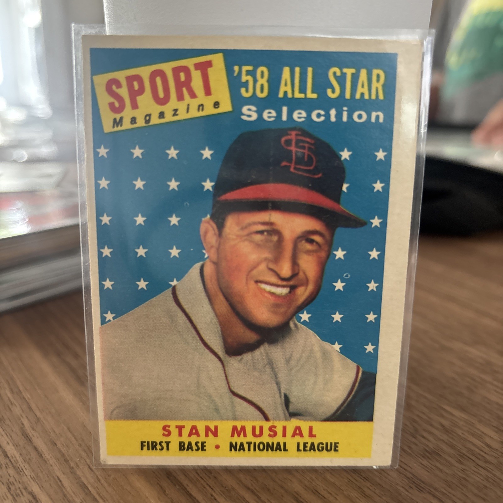 Topps 1958 Topps Stan Musial St. Louis Cardinals All-Star #476 Card EX Topps 1958 Topps Stan Musial St. Louis Cardinals All-Star #476 Card EX