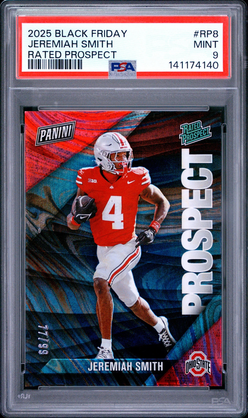 2025 Black Friday Jerimiah Smith Rated Prospect PSA 9