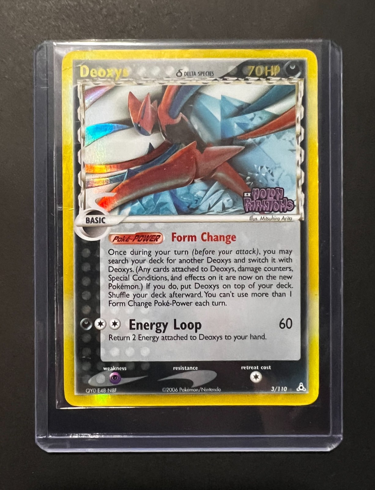 Deoxys Attack Form Delta Species #3/110 Holon Phantoms Reverse Holo Stamp MP