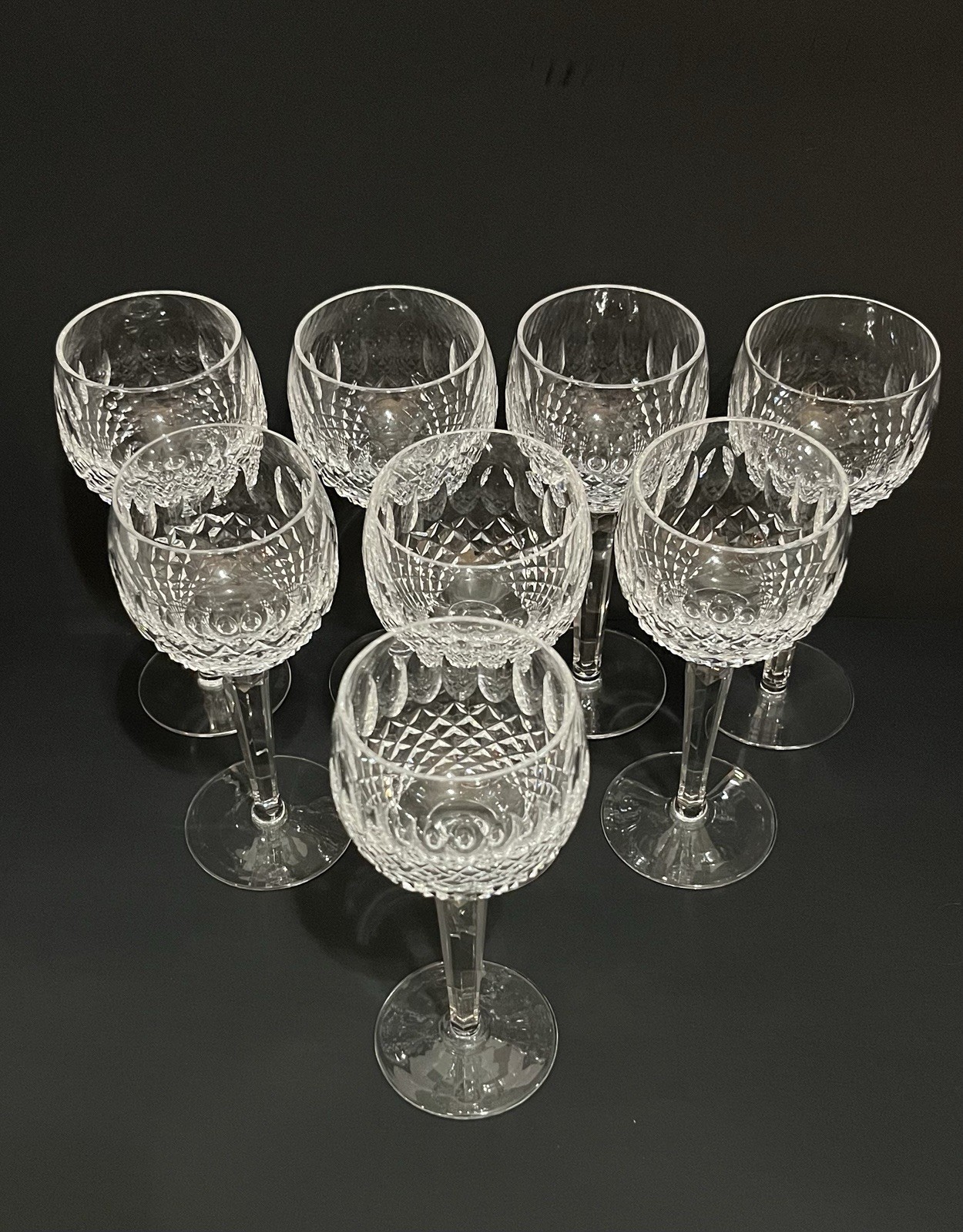 Set of 8 Waterford Crystal Colleen Hock Wine Glasses 7 3/8\