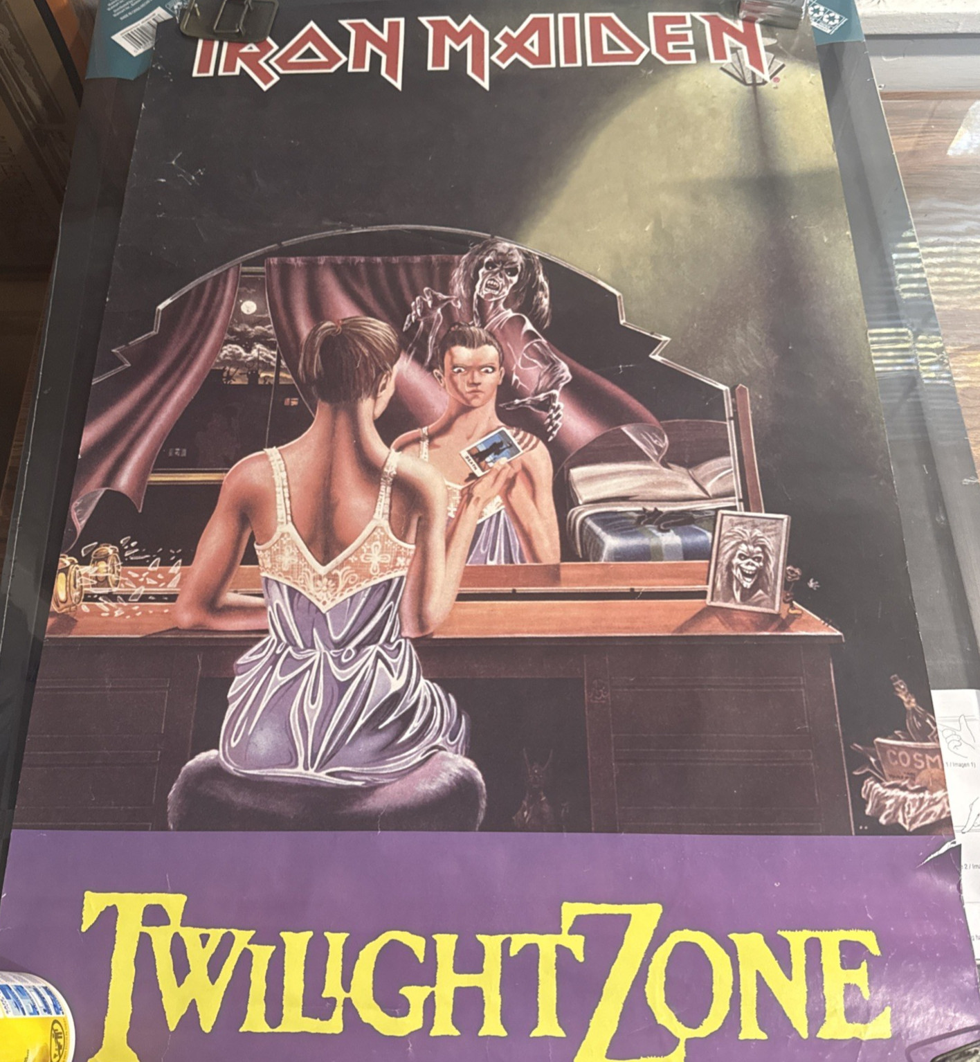 Vintage 1987 Iron Maiden Twilight Zone Poster Original Heavy Metal Poster Vintage 1987 Iron Maiden Twilight Zone Poster Original Heavy Metal Poster