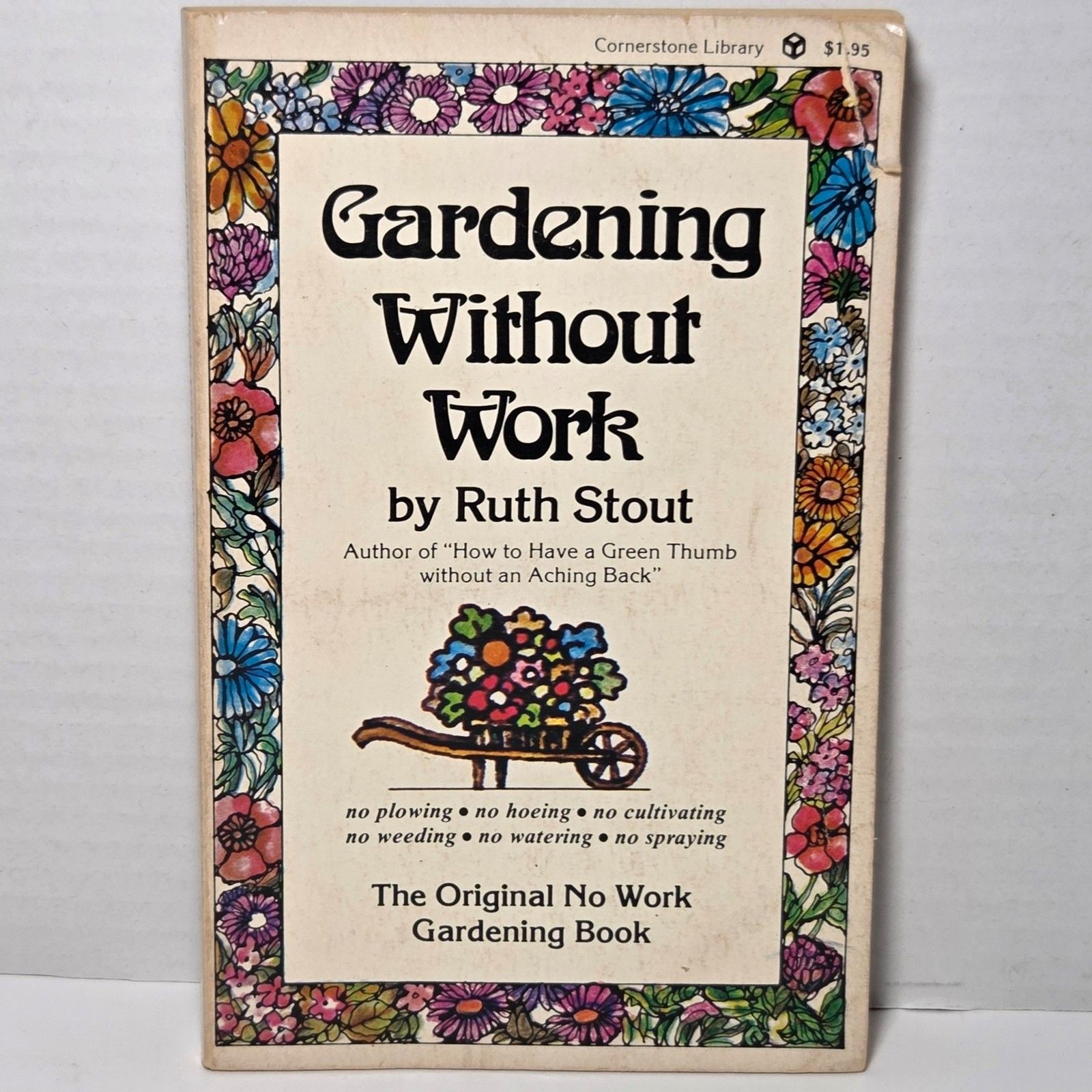 Vtg 1974 Gardening Without Work Ruth Stout Cornerstone Library PB Mulch Queen
