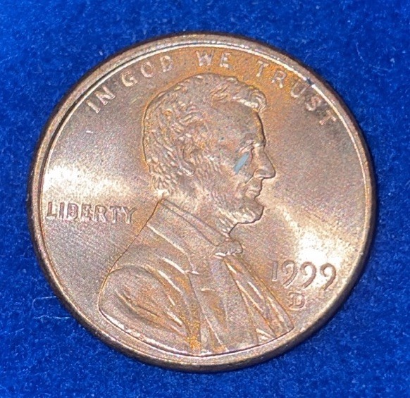 1999 D Lincoln Memorial Cent **Free Shipping**