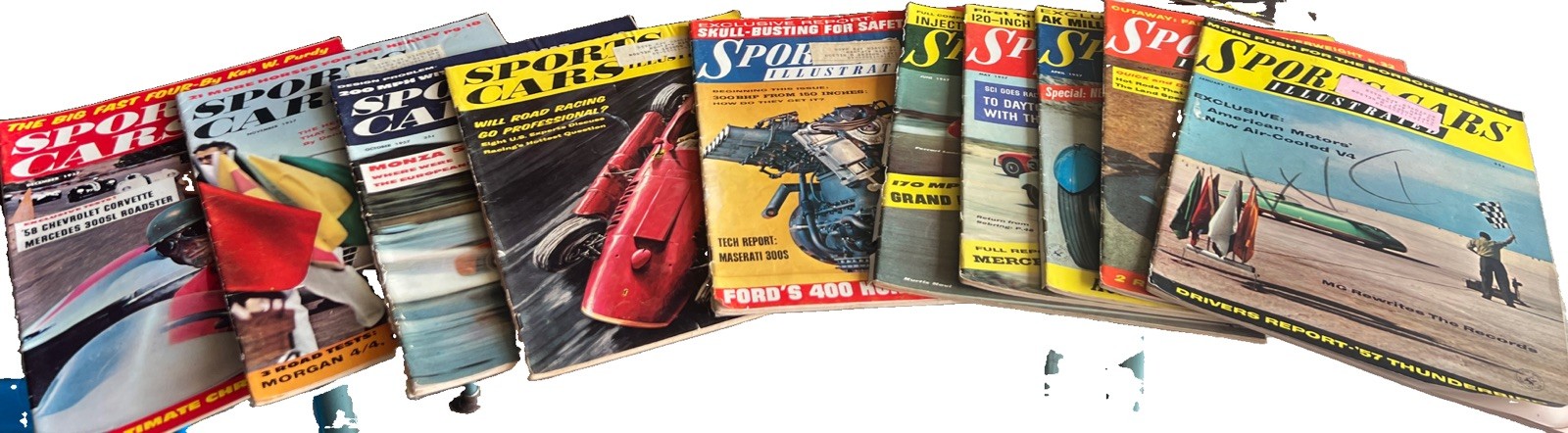 Vintage 1957 Sport Cars Illustrated Lo Of 10 Vintage 1957 Sport Cars Illustrated Lo Of 10