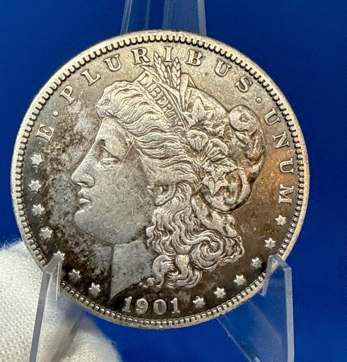 1901-O Morgan Silver Dollar - Beautiful Patina - AU Condition