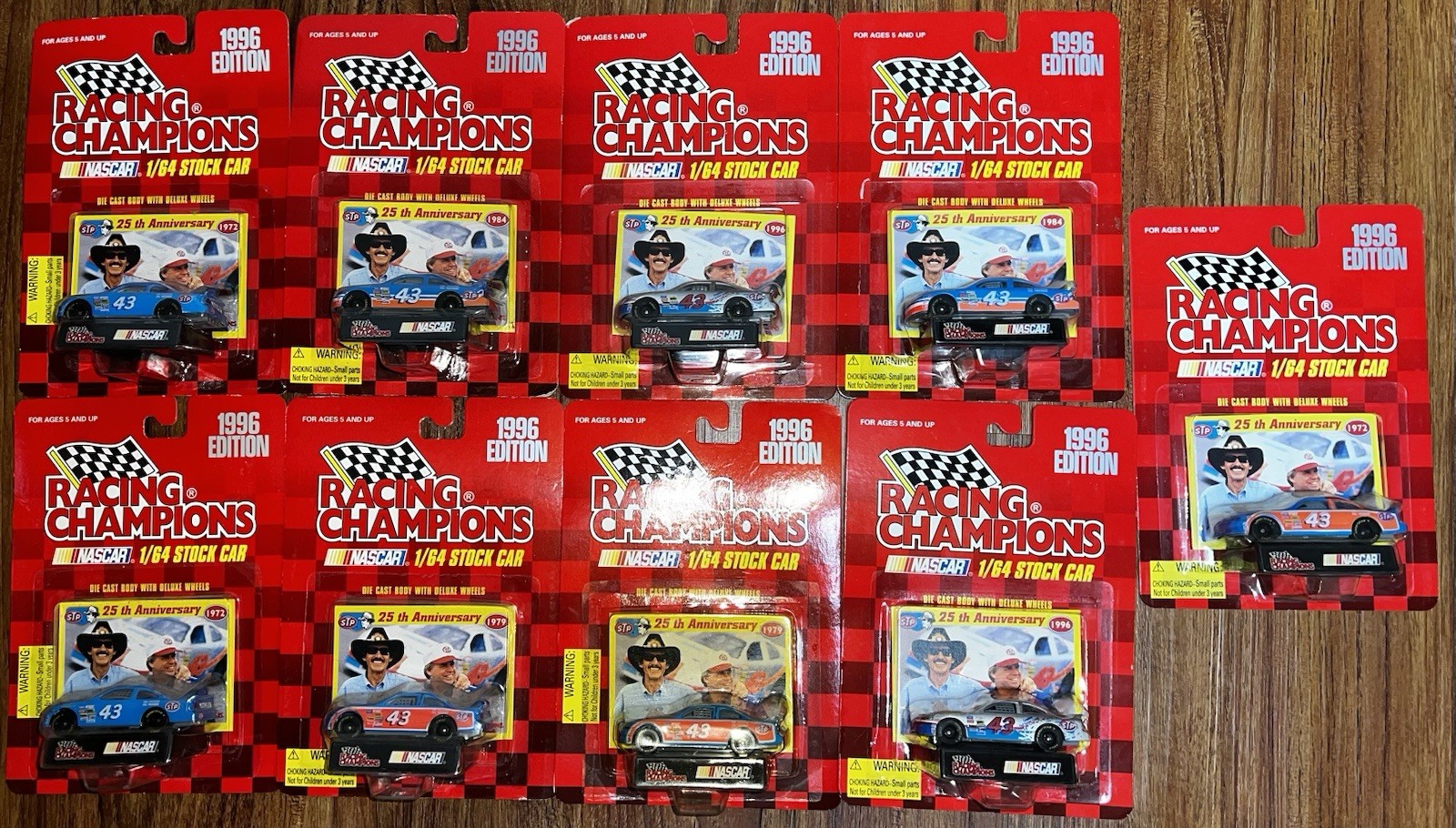 Richard Petty : Racing Champions : 9 Car Lot : 1:64 Scale diecast Richard Petty : Racing Champions : 9 Car Lot : 1:64 Scale diecast