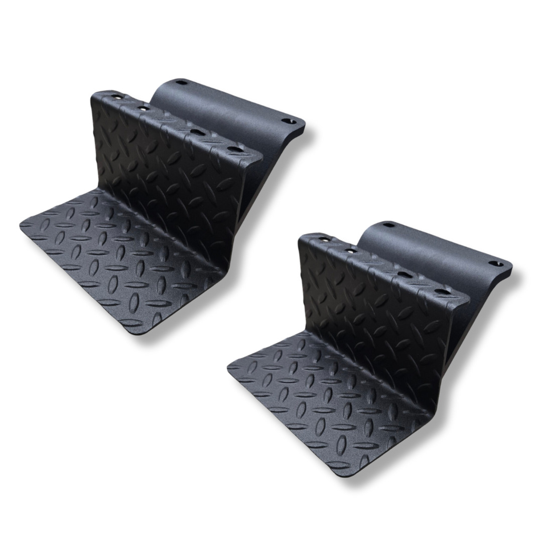 CJ5 Side Steps Compatible with Jeep © CJ Vehicles (Pair) - Solid - Black