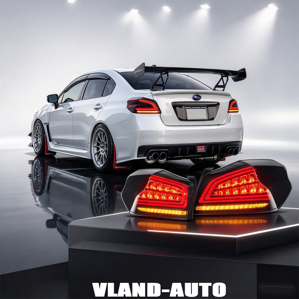 For 2015-21 Subaru WRX STI LED Tail Lights SMOKE Brake Light Sequential Assembly For 2015-21 Subaru WRX STI LED Tail Lights SMOKE Brake Light Sequential Assembly