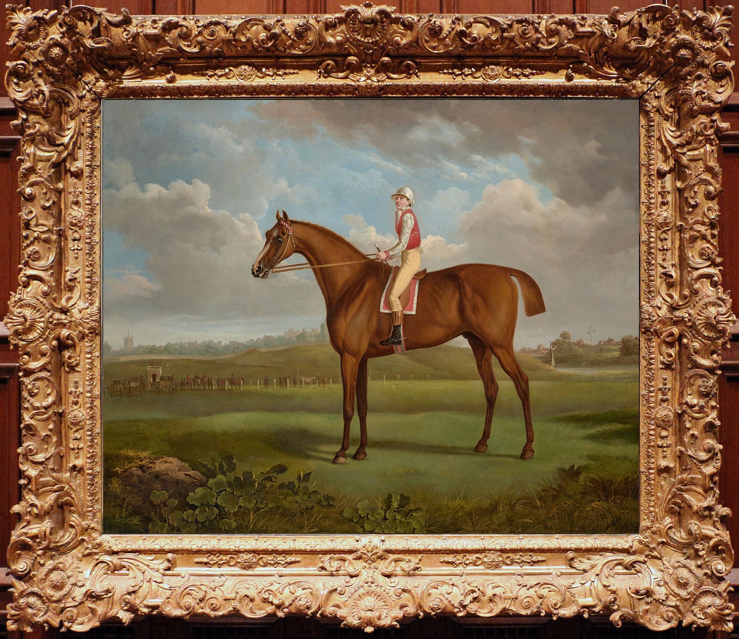 Hand Painted Classical Oil Painting Jockey on Racehorse Animal Art Vintage style Hand Painted Classical Oil Painting Jockey on Racehorse Animal Art Vintage style