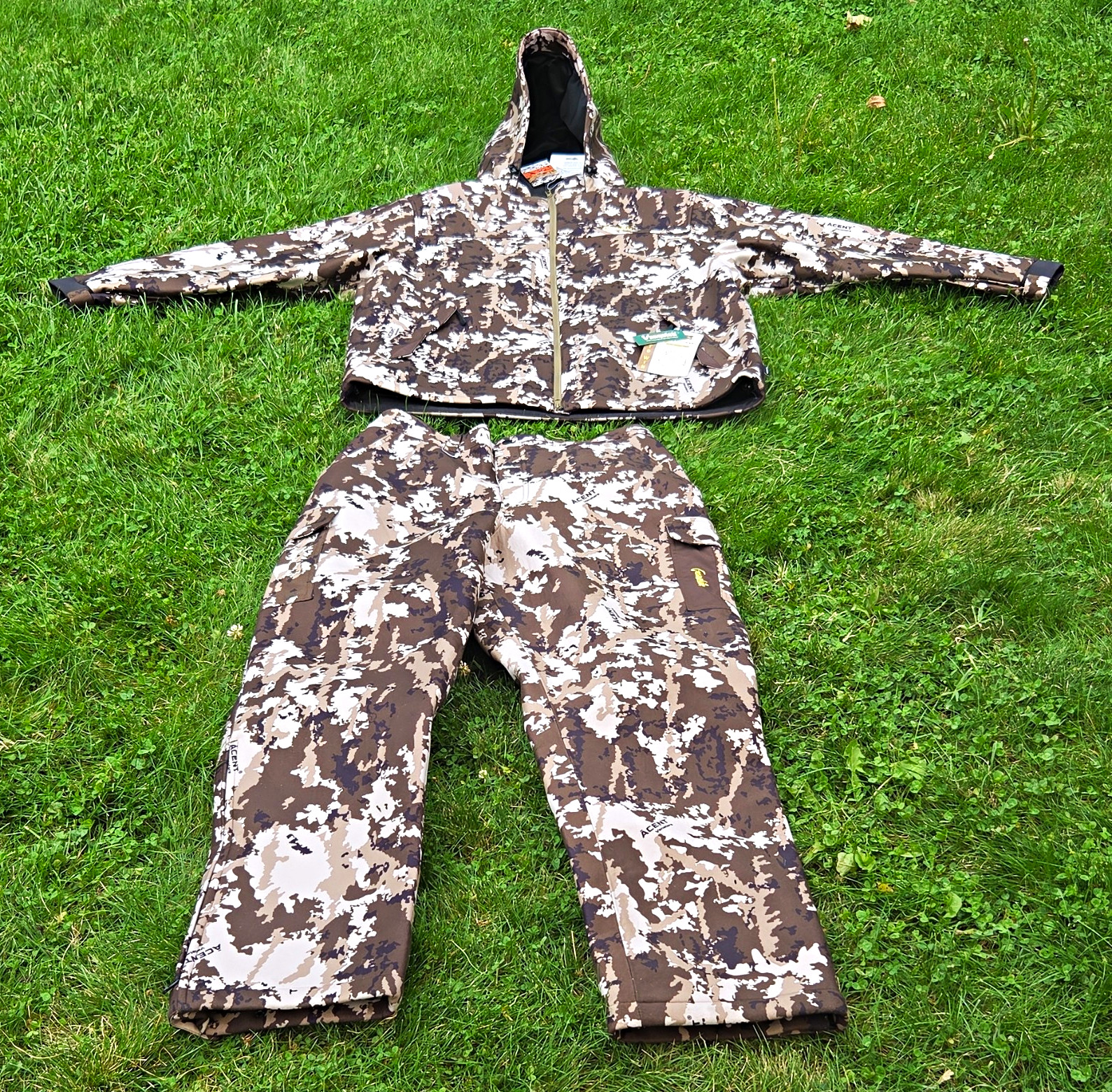 Gamehide ACENT VENATARE Men’s Camo Jacket 2XL& Pants XL Set Hood Polyester
