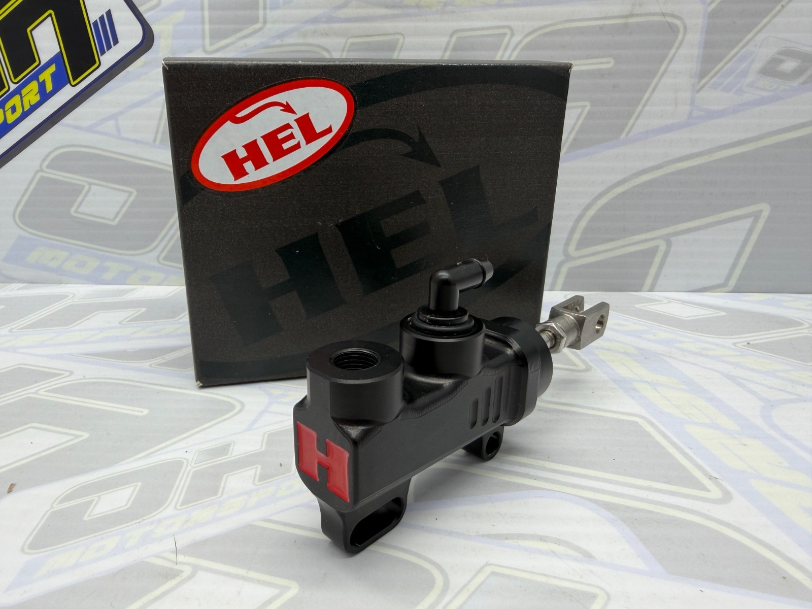 HEL Performance Billet Rear Brake Master Cylinder - Motorcycle Race Track BLACK