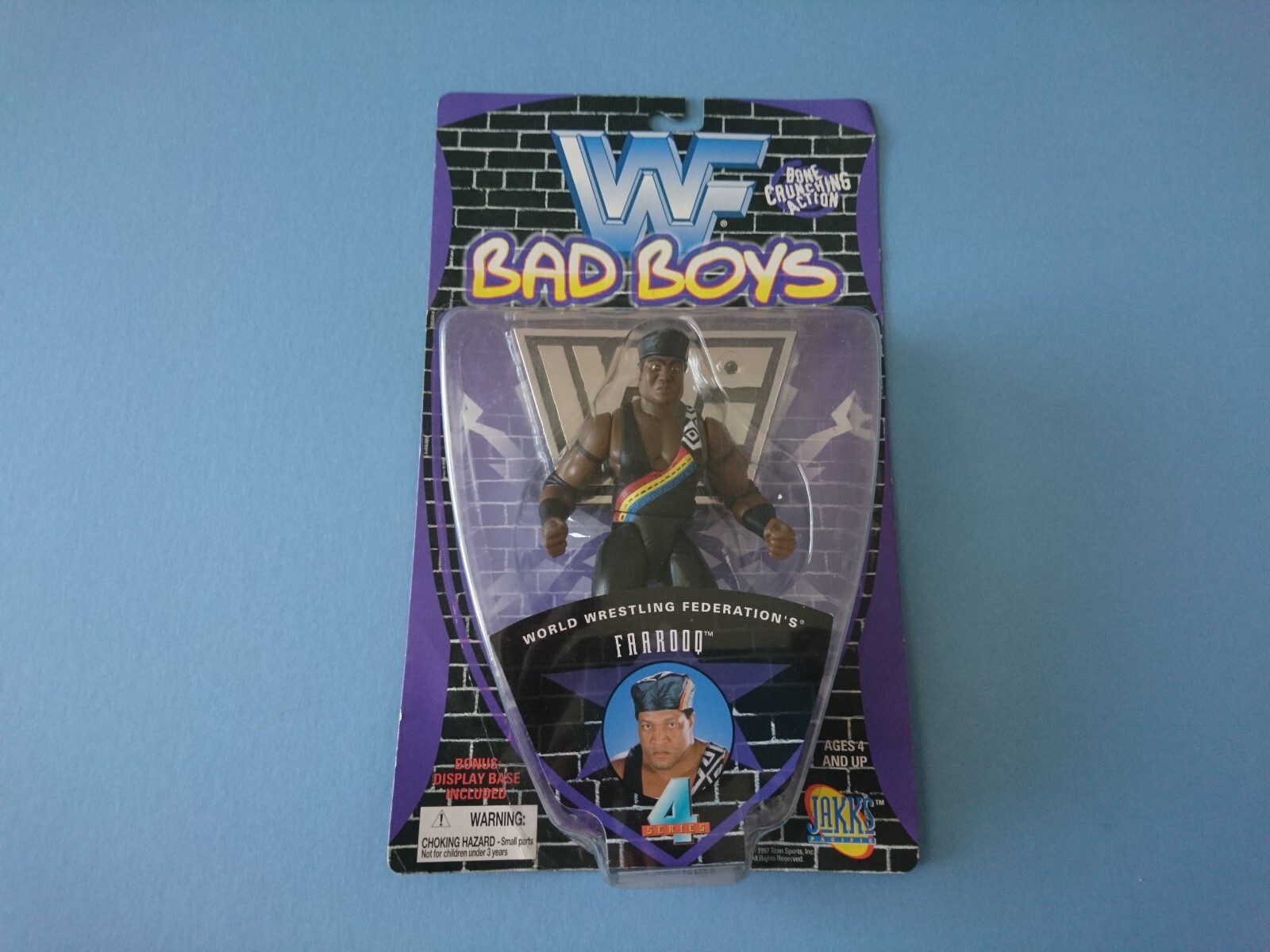 Vintage WWF WWE BAD BOYS FAROOQ ACTION FIGURE Jakks Pacific 1997 \