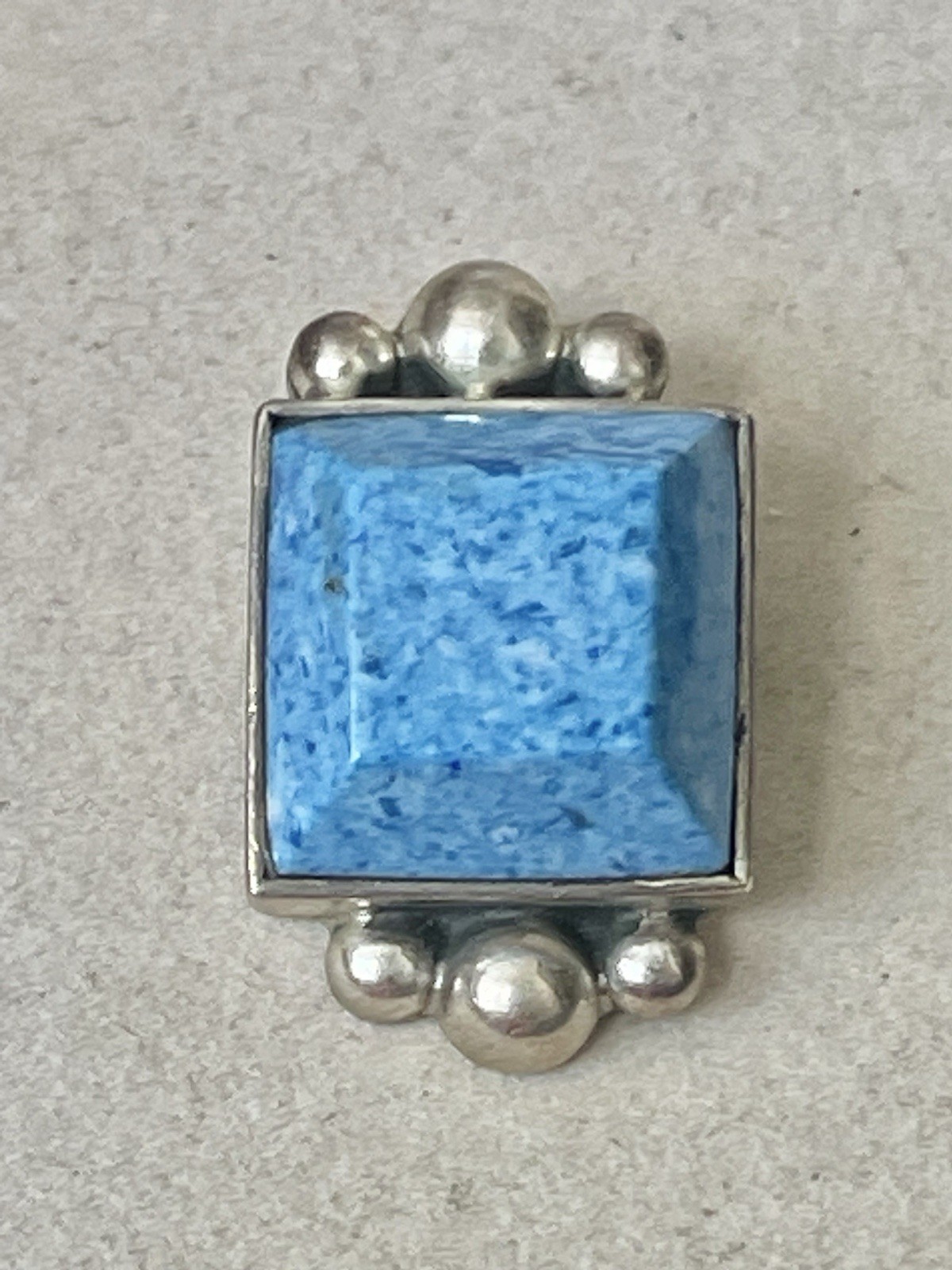 VTG SOUTHWEST Sterling Silver 925 MEXICO Pendant Granulated Turquoise VTG SOUTHWEST Sterling Silver 925 MEXICO Pendant Granulated Turquoise