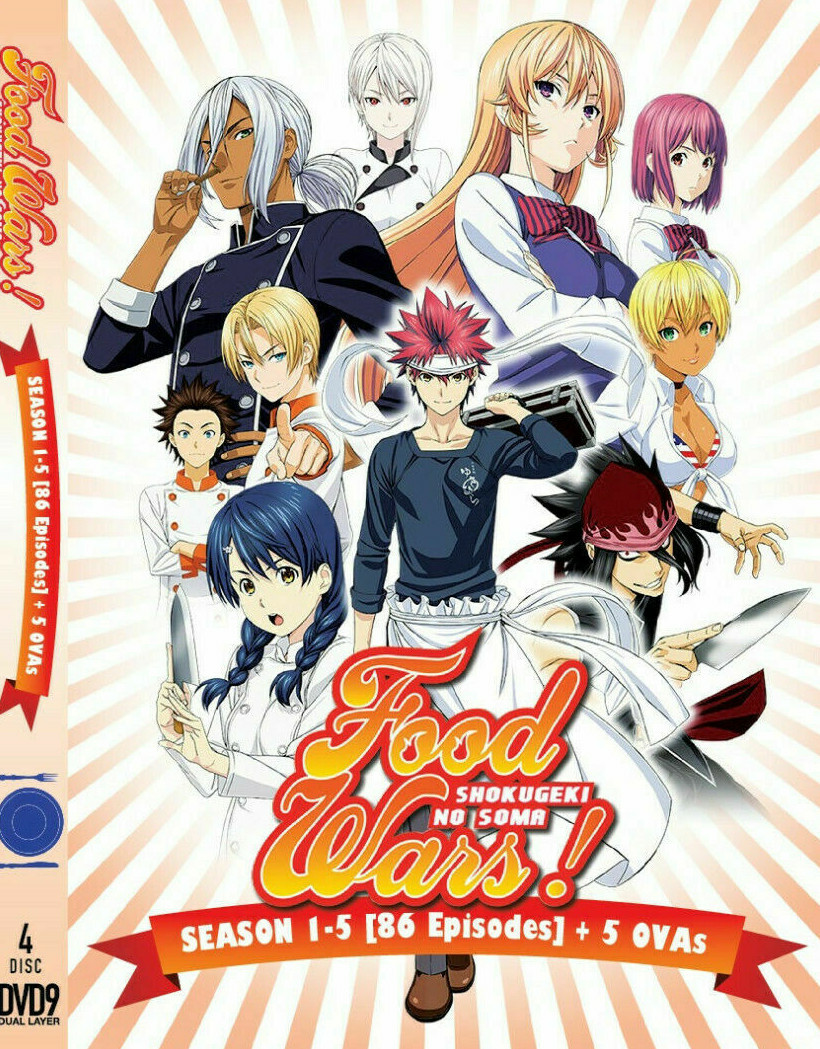 Food Wars Shokugeki No Soma - Season 1- 5 (1-86End+5OVA)DVD * ENGLISH DUBBED *