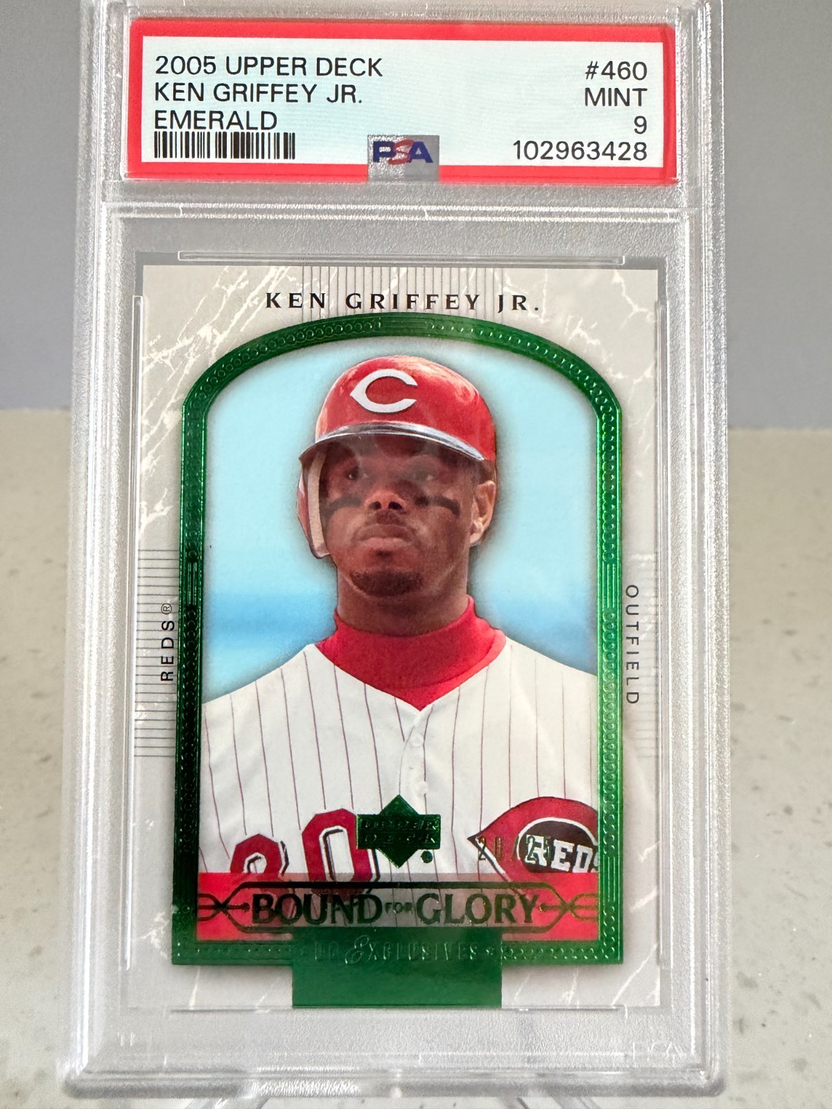 2005 Upper Deck 'Emerald Bound for Glory' Ken Griffey, Jr. #460 /25 Grade Mint 9