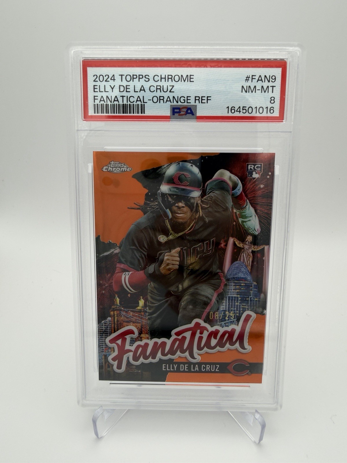 2024 Topps Chrome - Fanatical Elly De La Cruz #FAN-9 Orange Refractor /25 (RC)