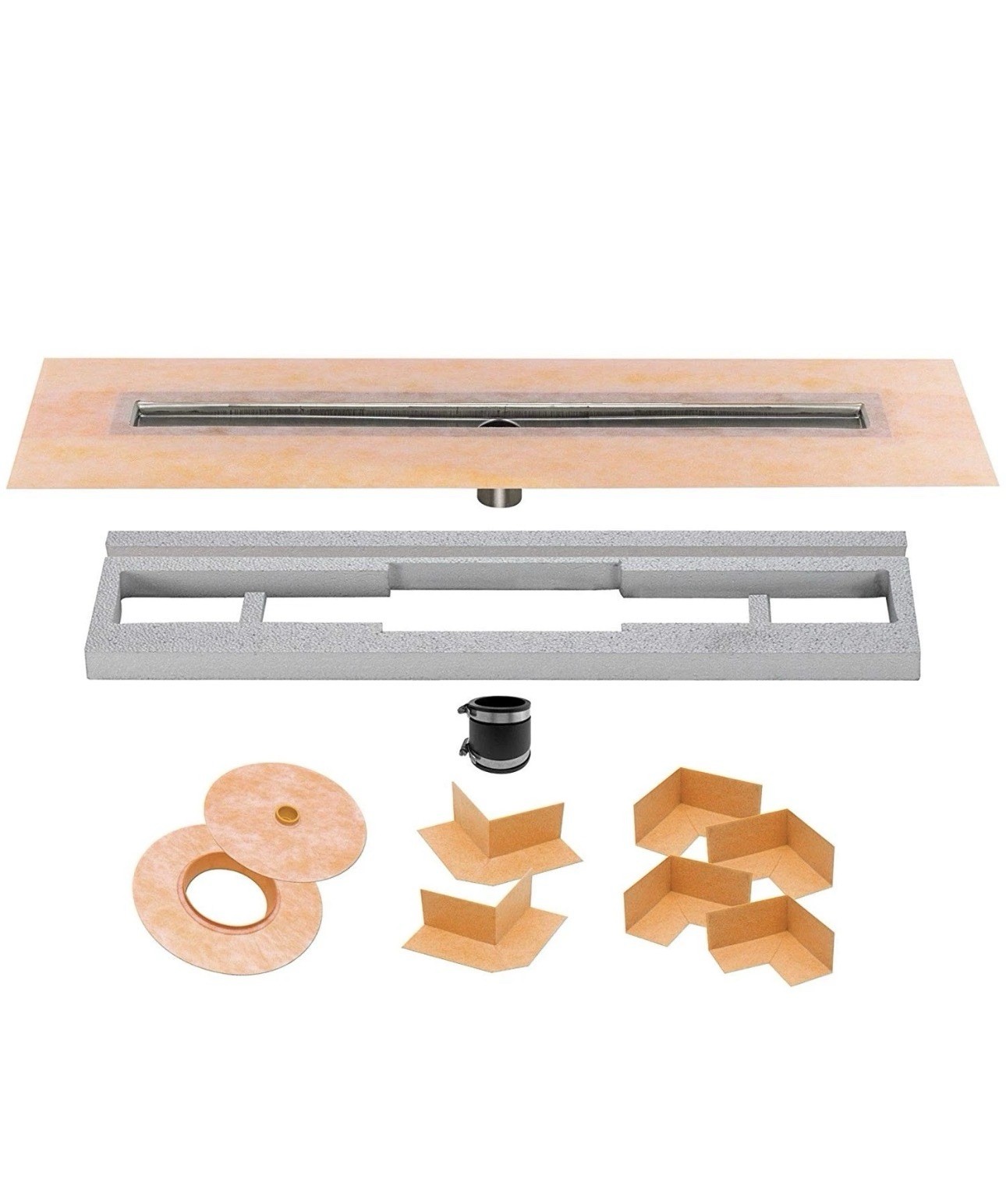 -Schluter Systems Kerdi-Line Channel Body Shower Drain 57-1/8” KL1V60E140
